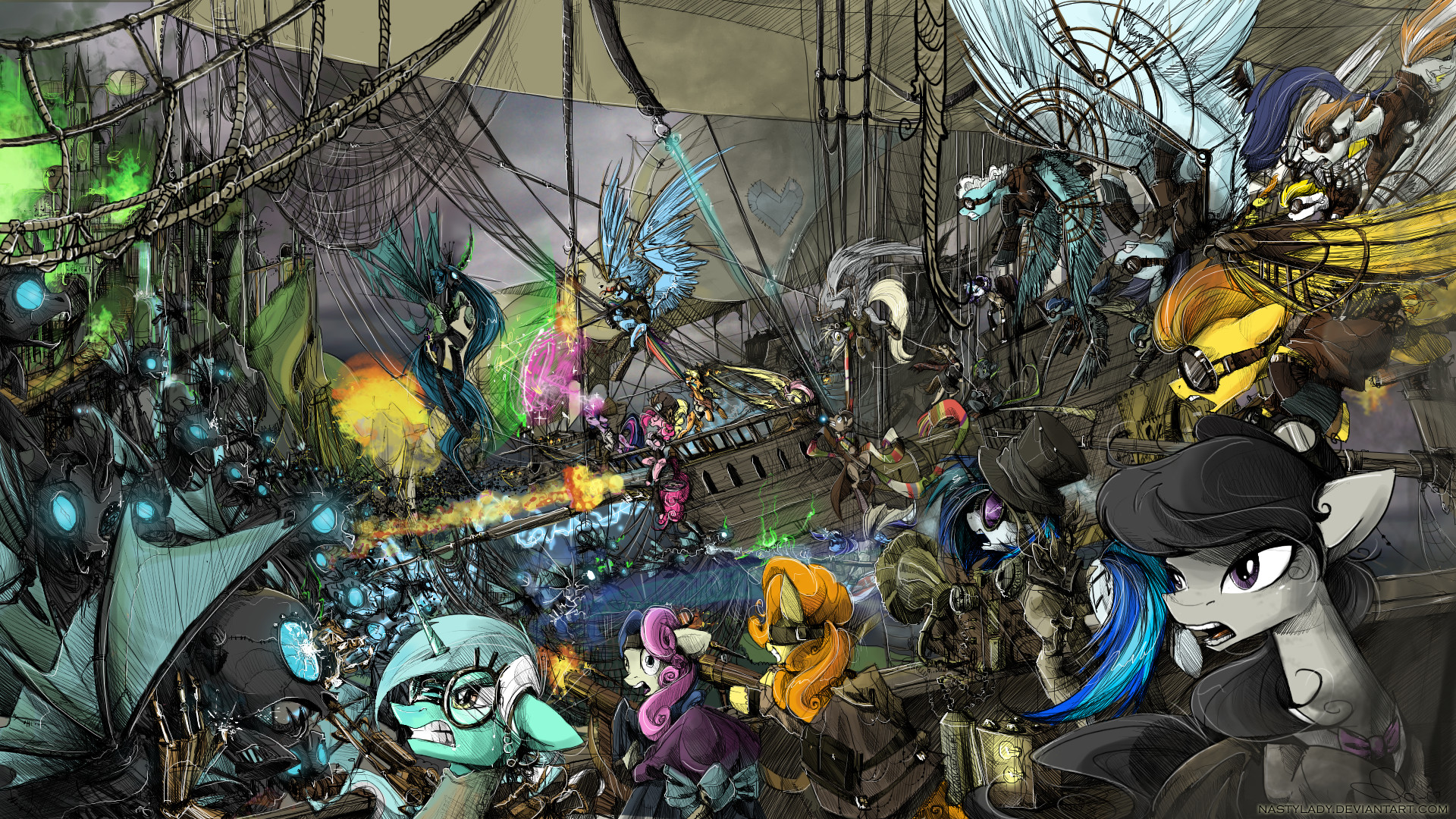 1920x1080 This is War by *NastyLady on deviantART. A Steampunk MLP mashup that is  awesome