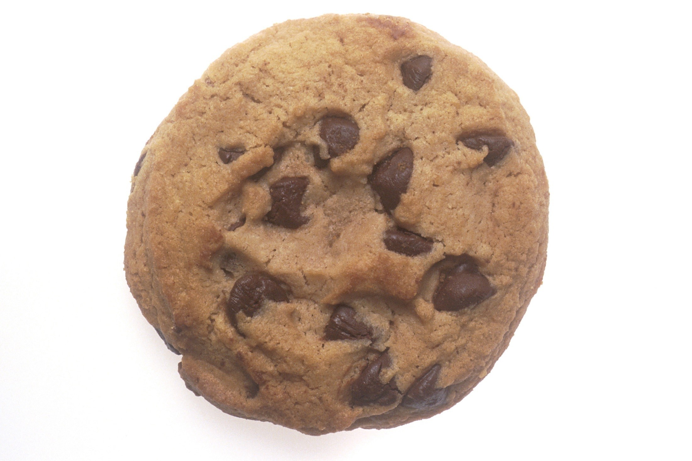 2200x1466 Chocolate Chip Cookie, Snack, Sweet, white background, cut out