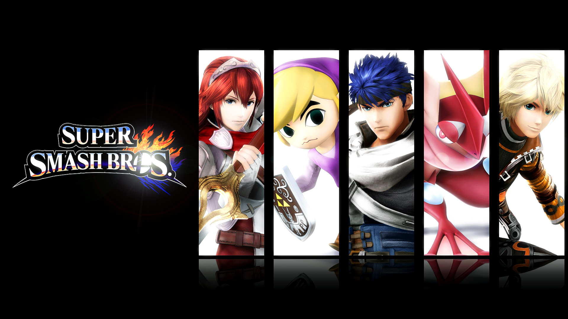 1920x1080 ... Super Smash Bros. 4 3DS and Wii U Mains Wallpaper by Glench