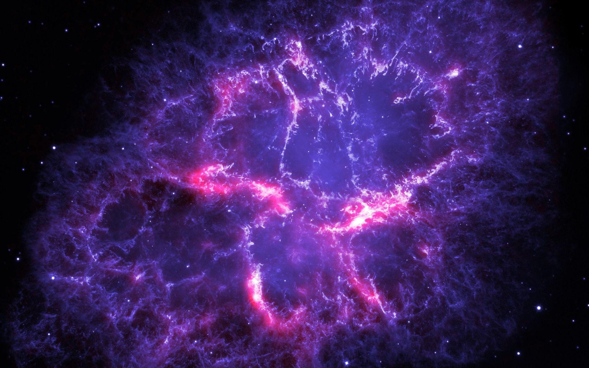 1920x1200 This image shows a composite view of the Crab nebula, an iconic supernova  remnant in