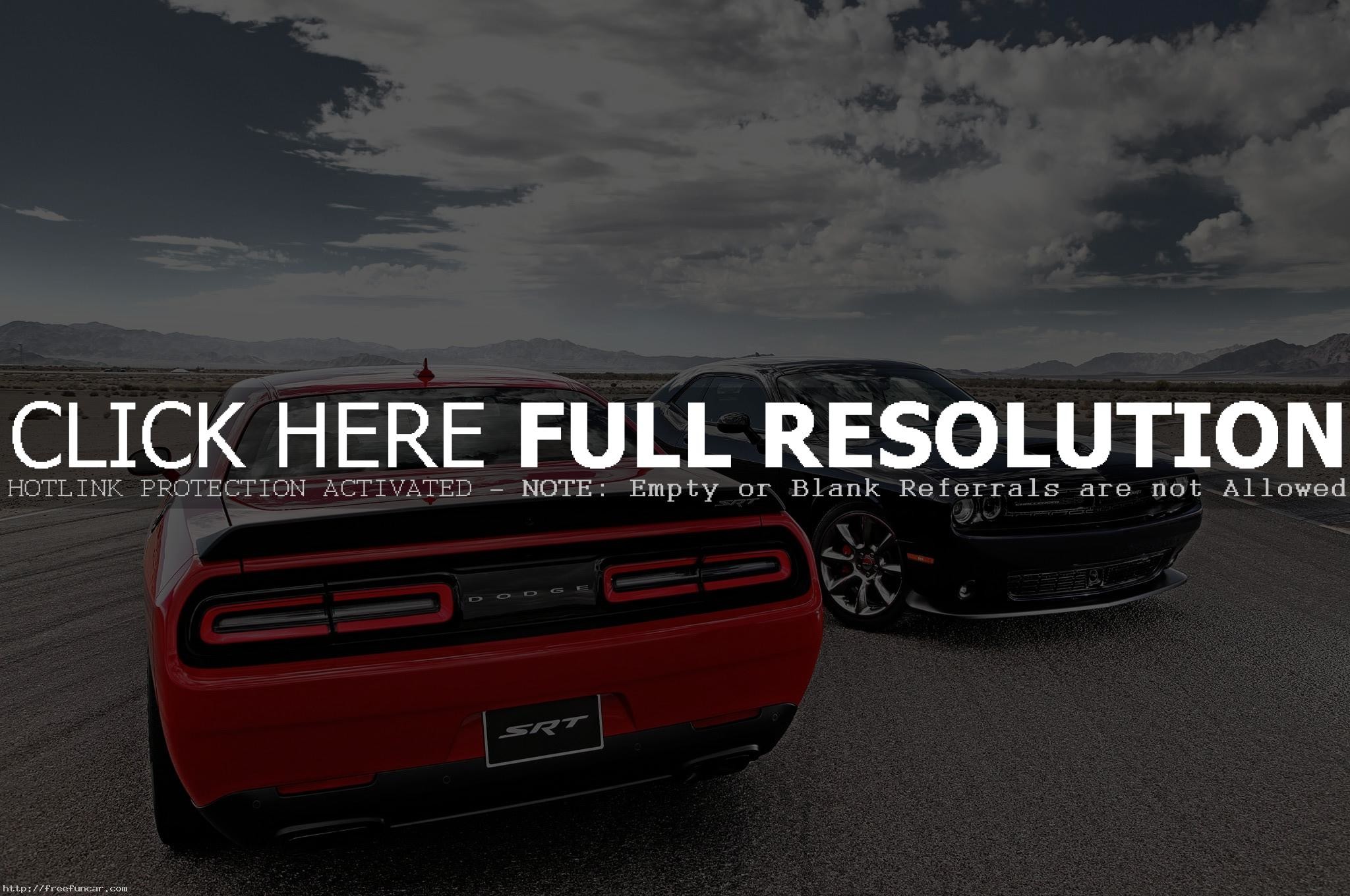 2048x1360 BLACK AND RED DODGE CHALLENGER SRT HELLCAT WALLPAPERS