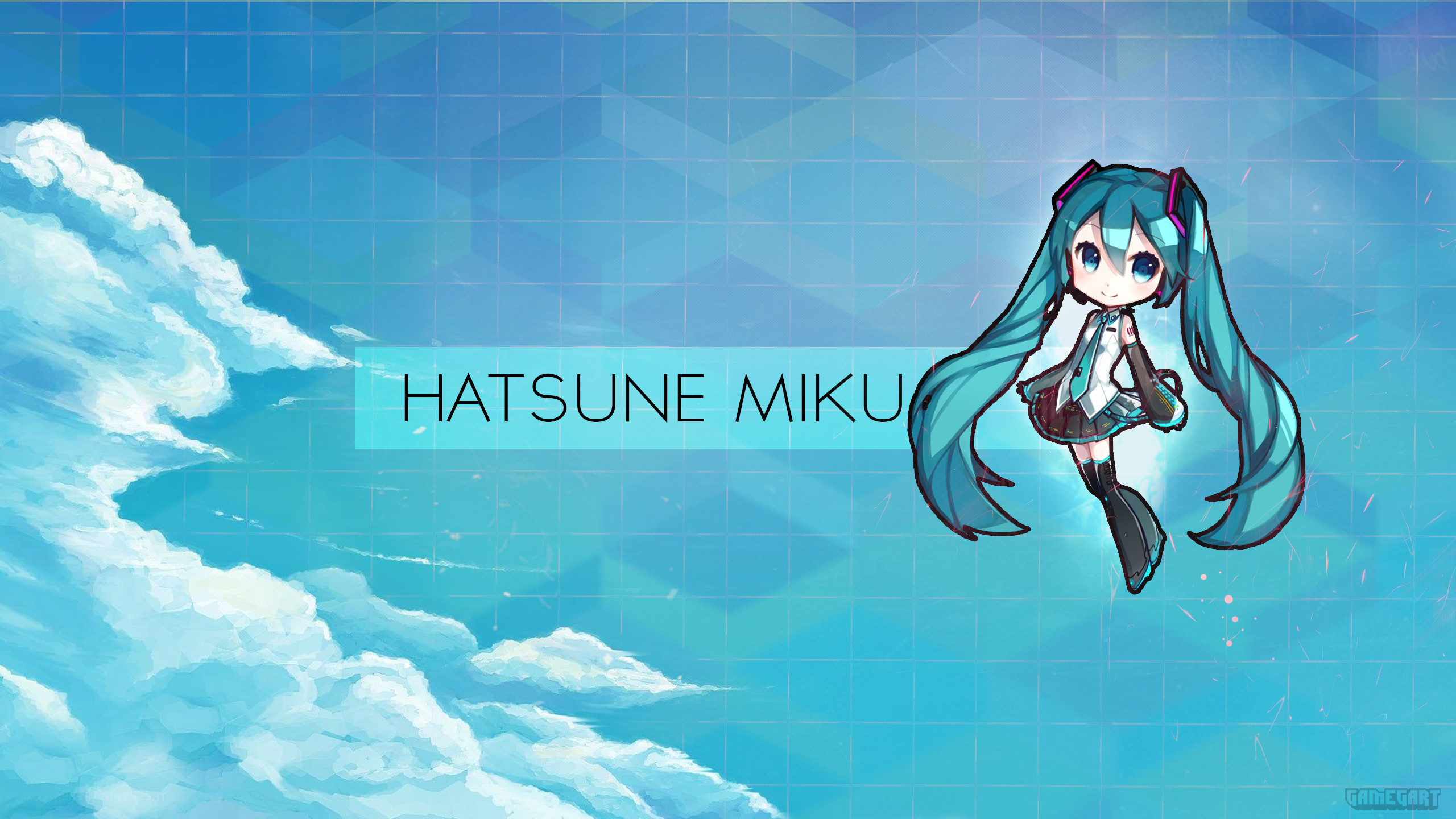 2560x1440 ... Hatsune Miku Chibi | Wallpaper by Gamegart
