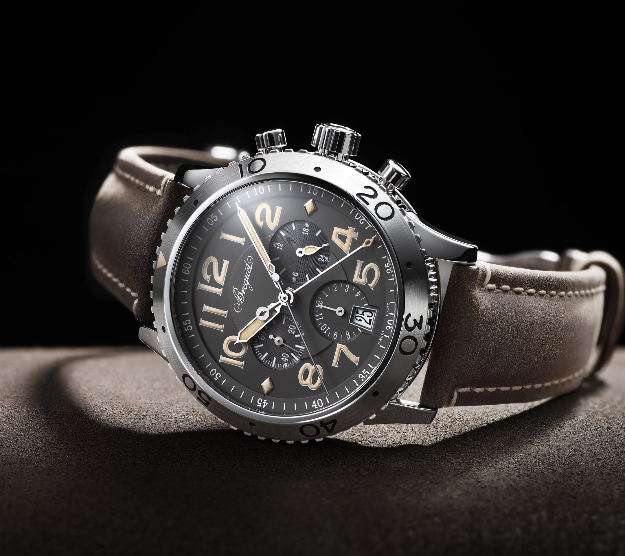 2160x1920 Breguet watch with brown leather strap Wallpaper