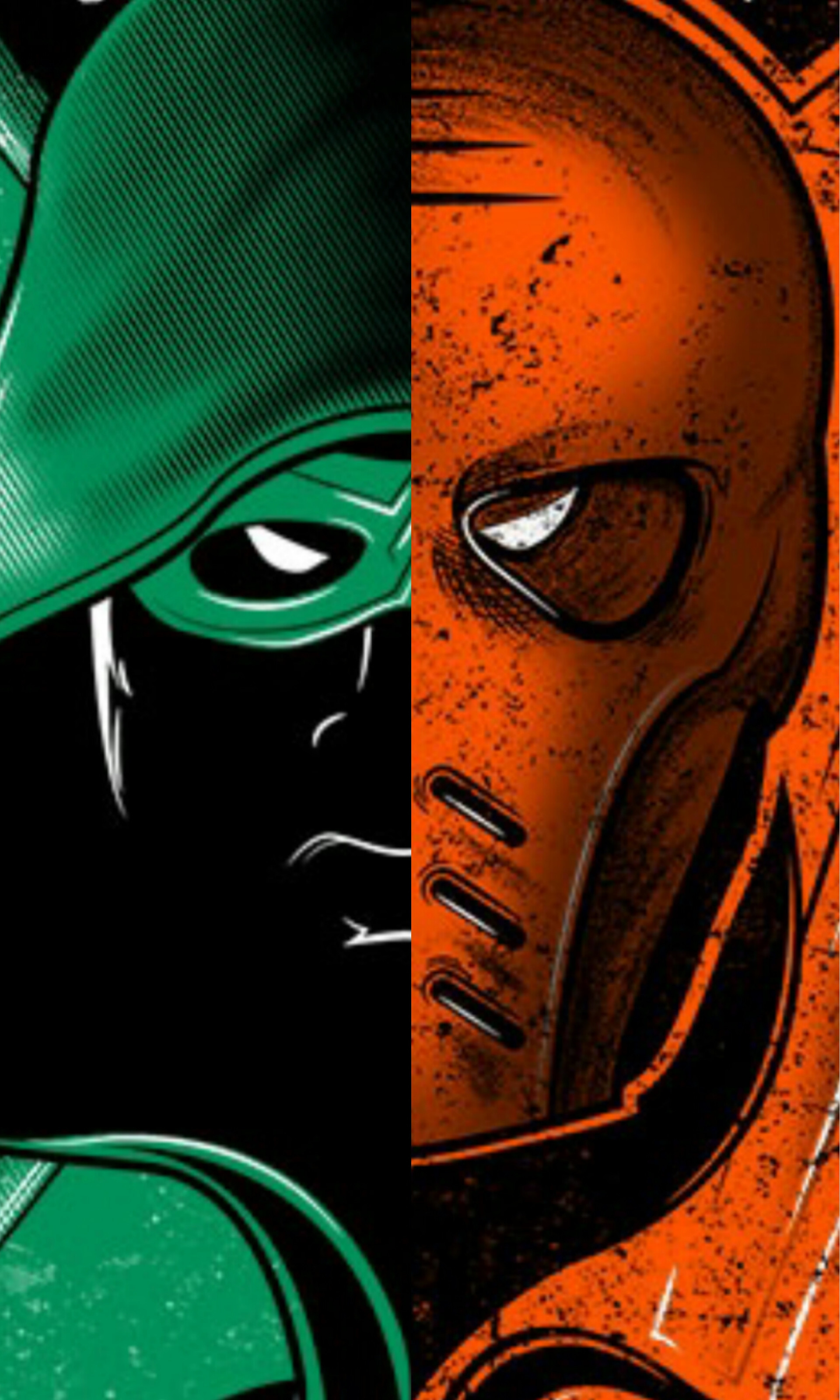 1920x3200 I've been looking for a phone wallpaper that has half Green Arrow and half  Deathstroke. I decided to make one out of the wallpapers posted yesterday.