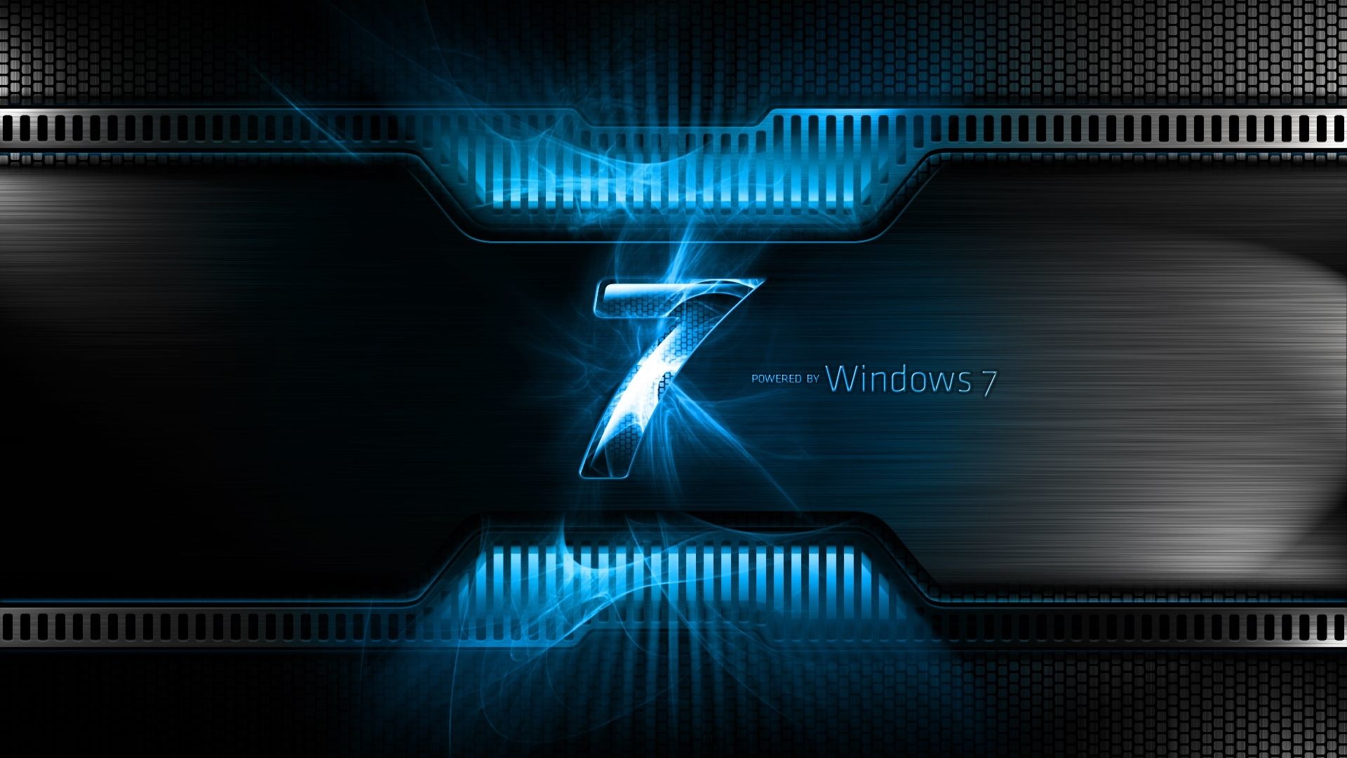 1920x1080 Download Wallpaper  Windows 7, Blue, Black, Logo, Light Full HD  1080p HD Background