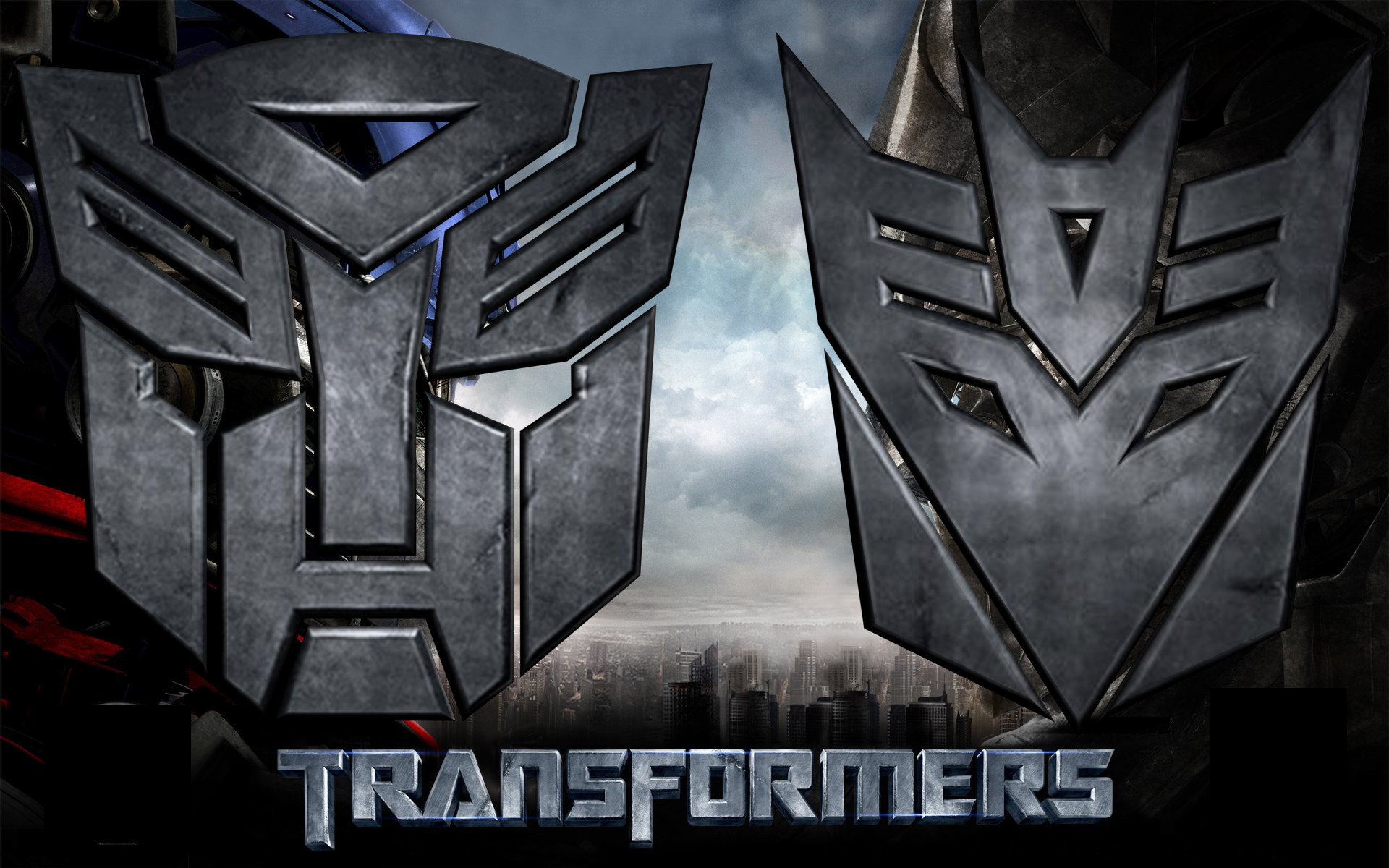 1920x1200 3D Autobot and Decepticon Logo by td0615 ...