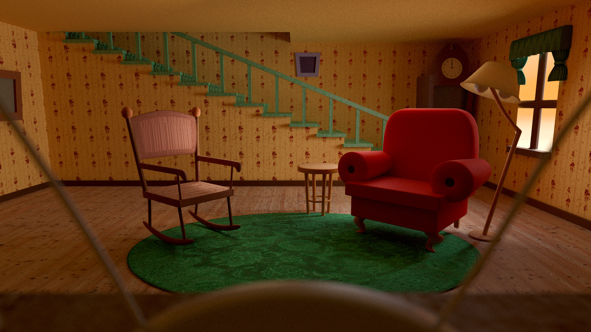 1920x1080 I Made the Living Room from "Courage the Cowardly Dog" ...
