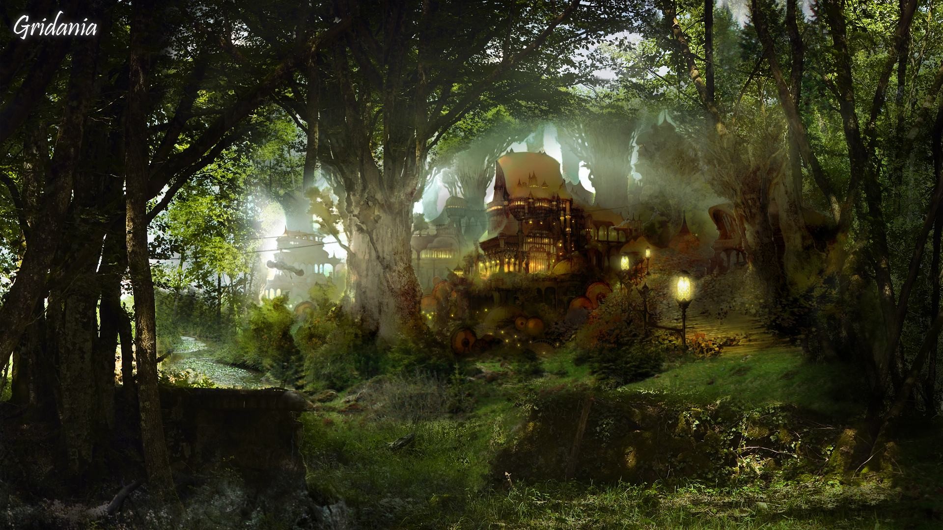 1920x1080 Artistic - House Artistic Fantasy Cottage Forest Wallpaper