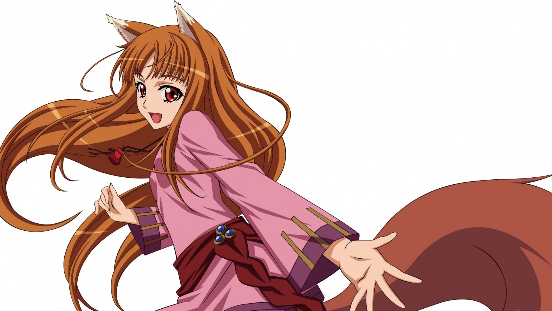 1920x1080 Preview wallpaper spice and wolf, horo, tail, girl, art 