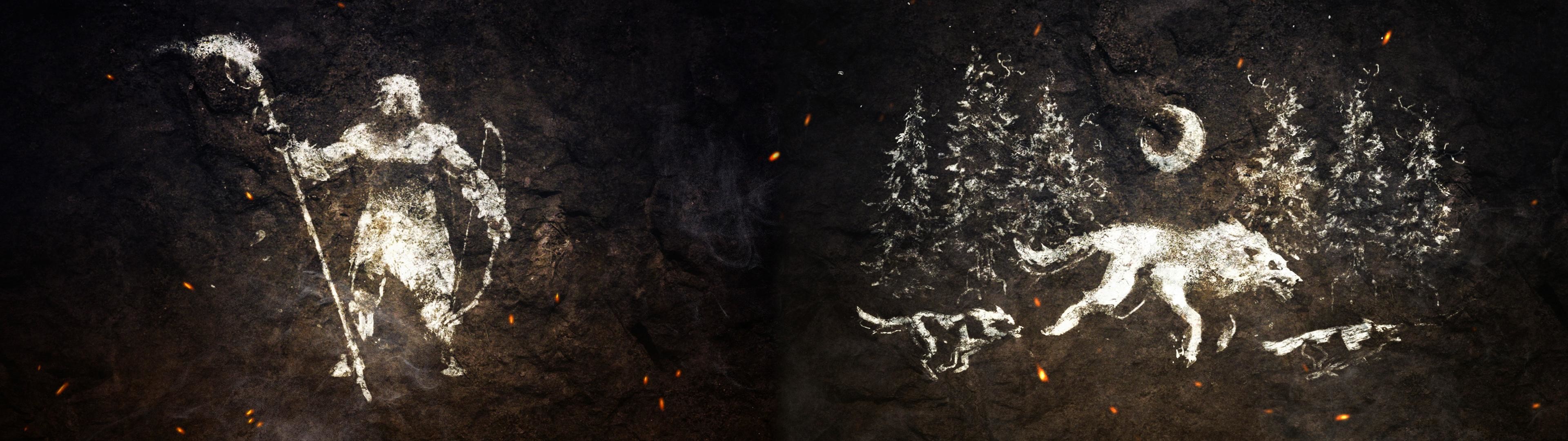 3840x1080 Made a FarCry: Primal Dual Monitor Wallpaper