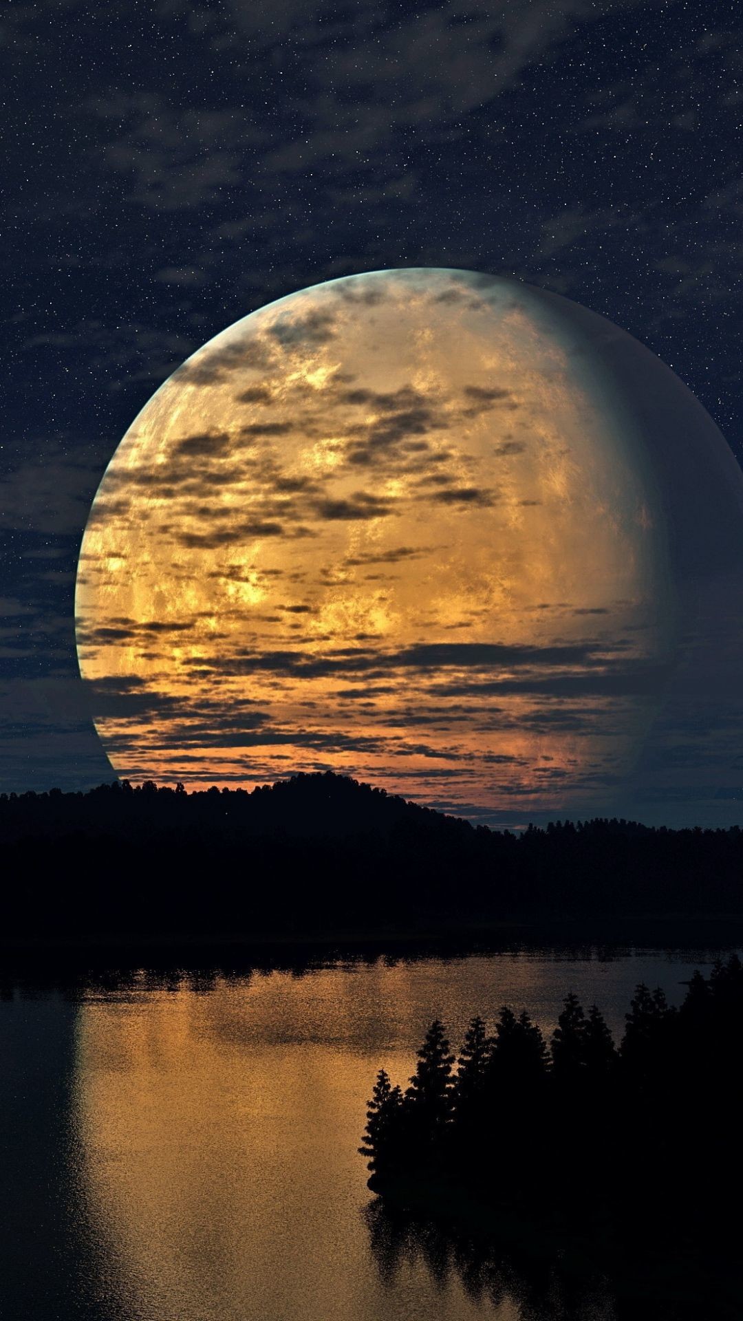 1080x1920 Full Moon Wallpaper For Android - Best Wallpaper HD
