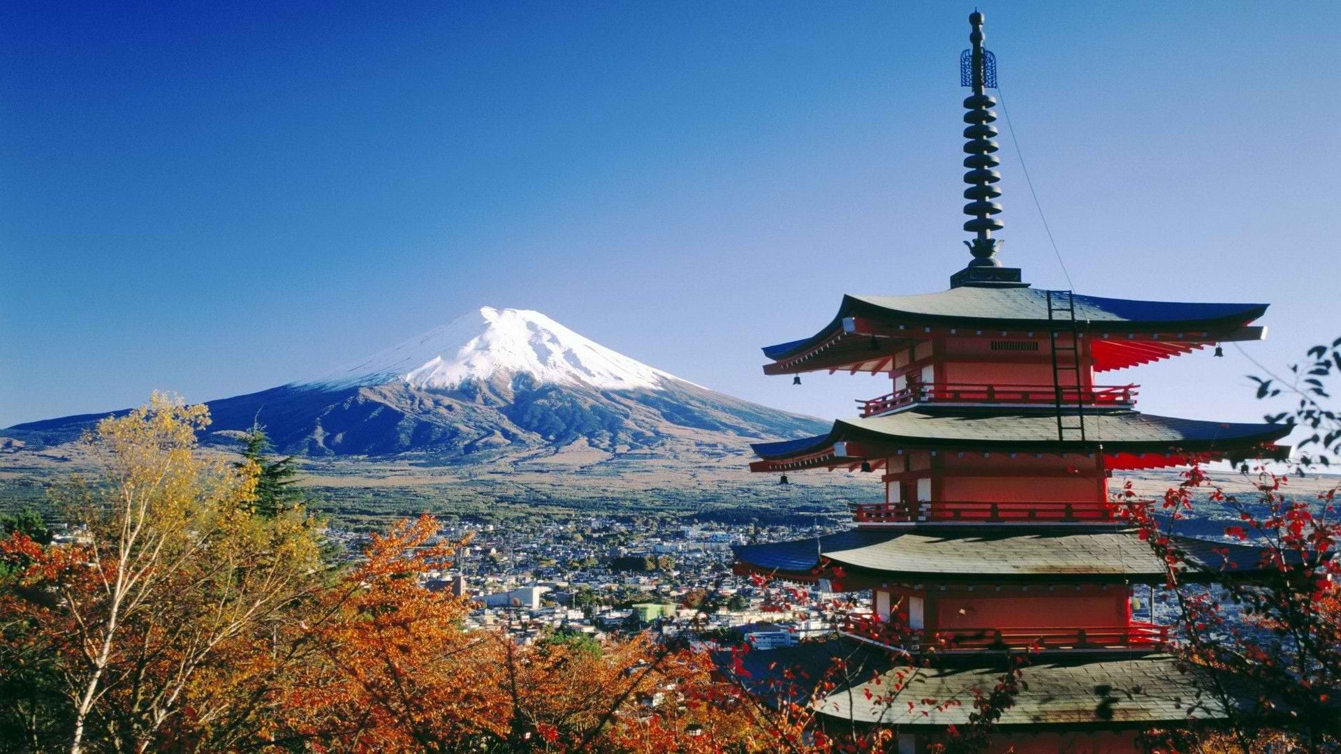 1920x1080 Japan house mount Fuji new wallpapers