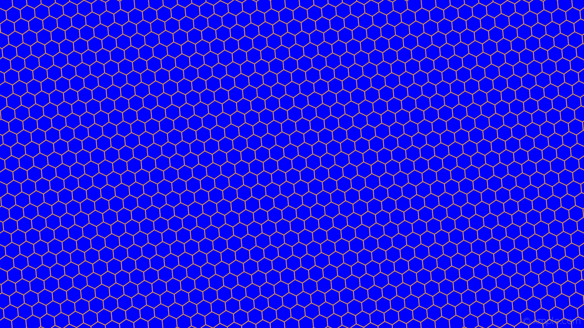 1920x1080 wallpaper honeycomb blue orange hexagon beehive #0000ff #db9449 diagonal 5Â°  3px 47px