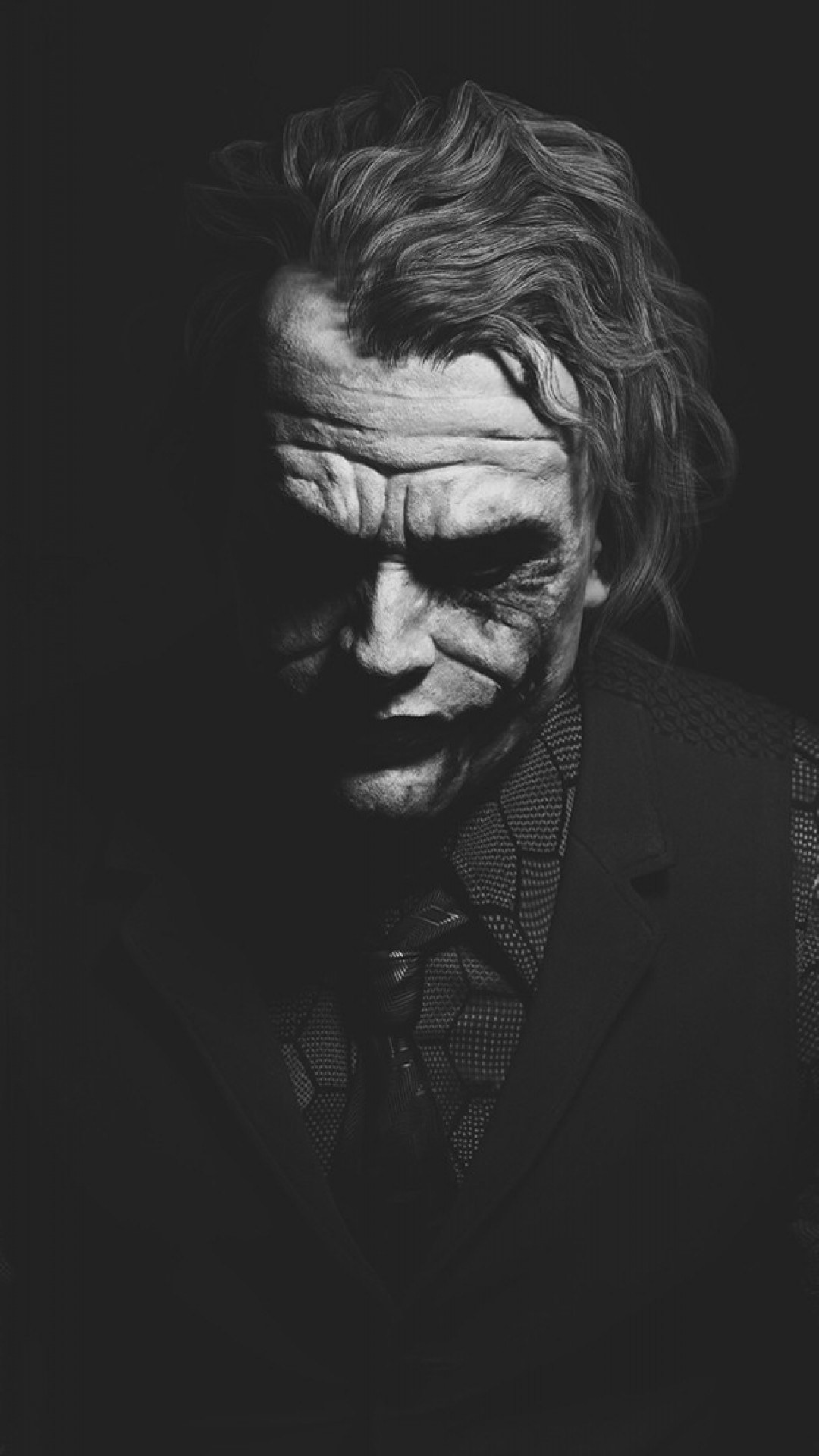 1080x1920  Heath Ledger Joker Monochrome Batman