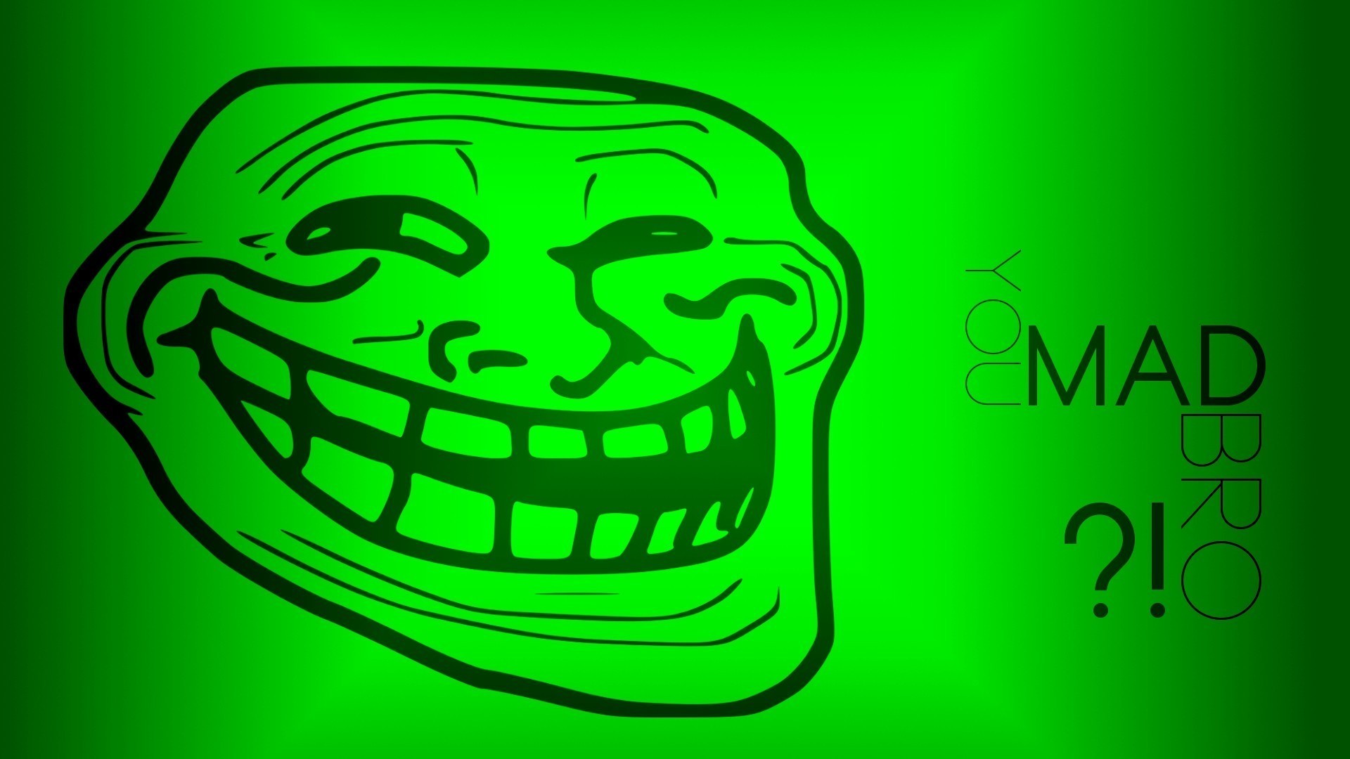 1920x1080 Internet funny green trollface wallpaper