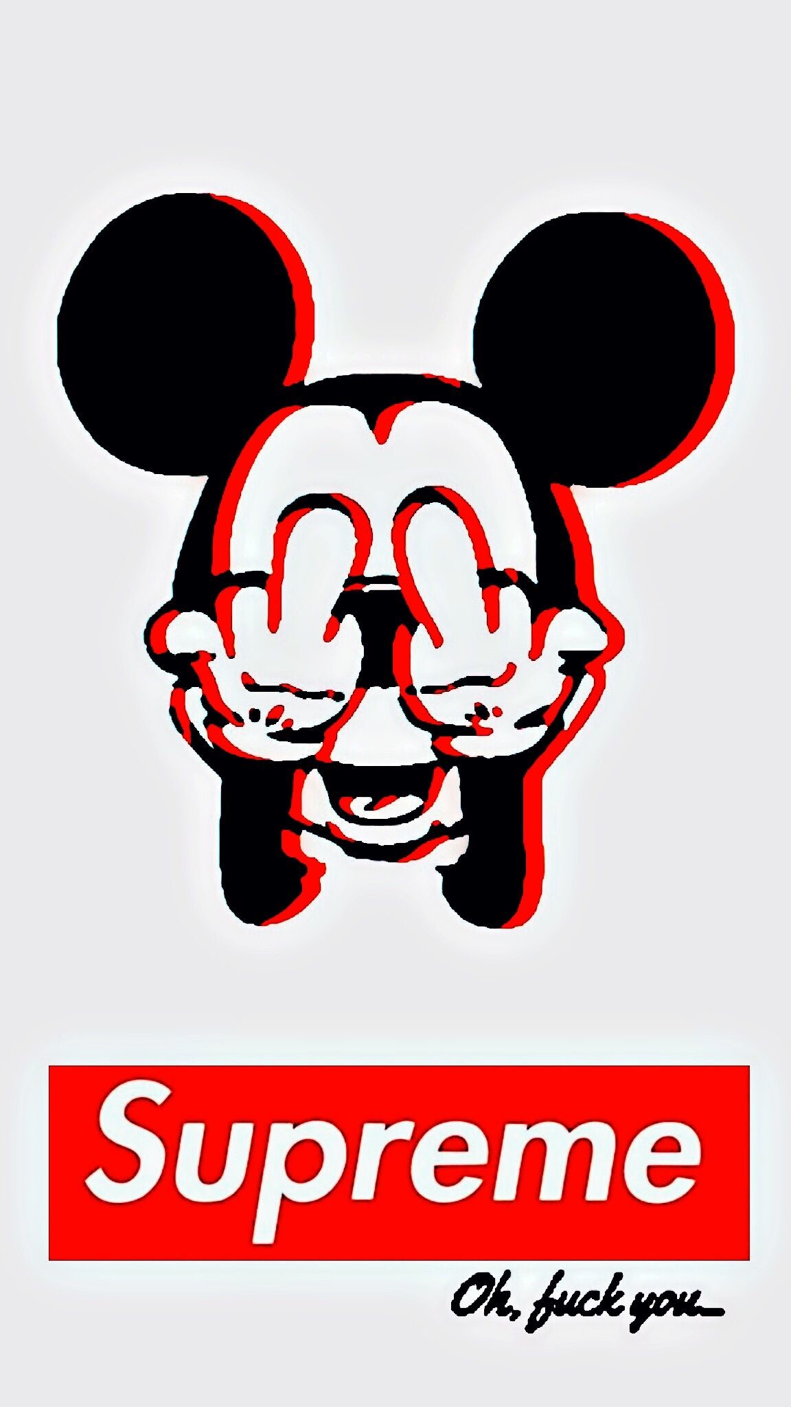 1152x2048 mickey mouse supreme iphone wallpapers Pinterest