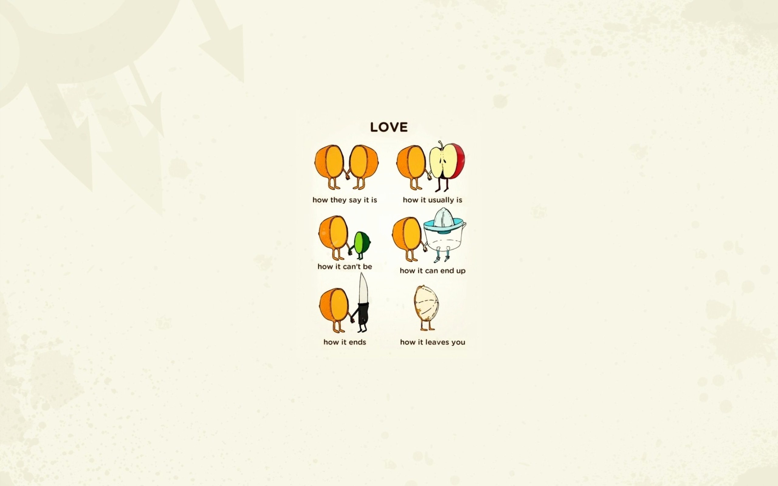 2560x1600 ... Best Wallpaper Quotes Funny Fresh Love Minimalistic orange Humor Quotes  Funny Knives Apples ...