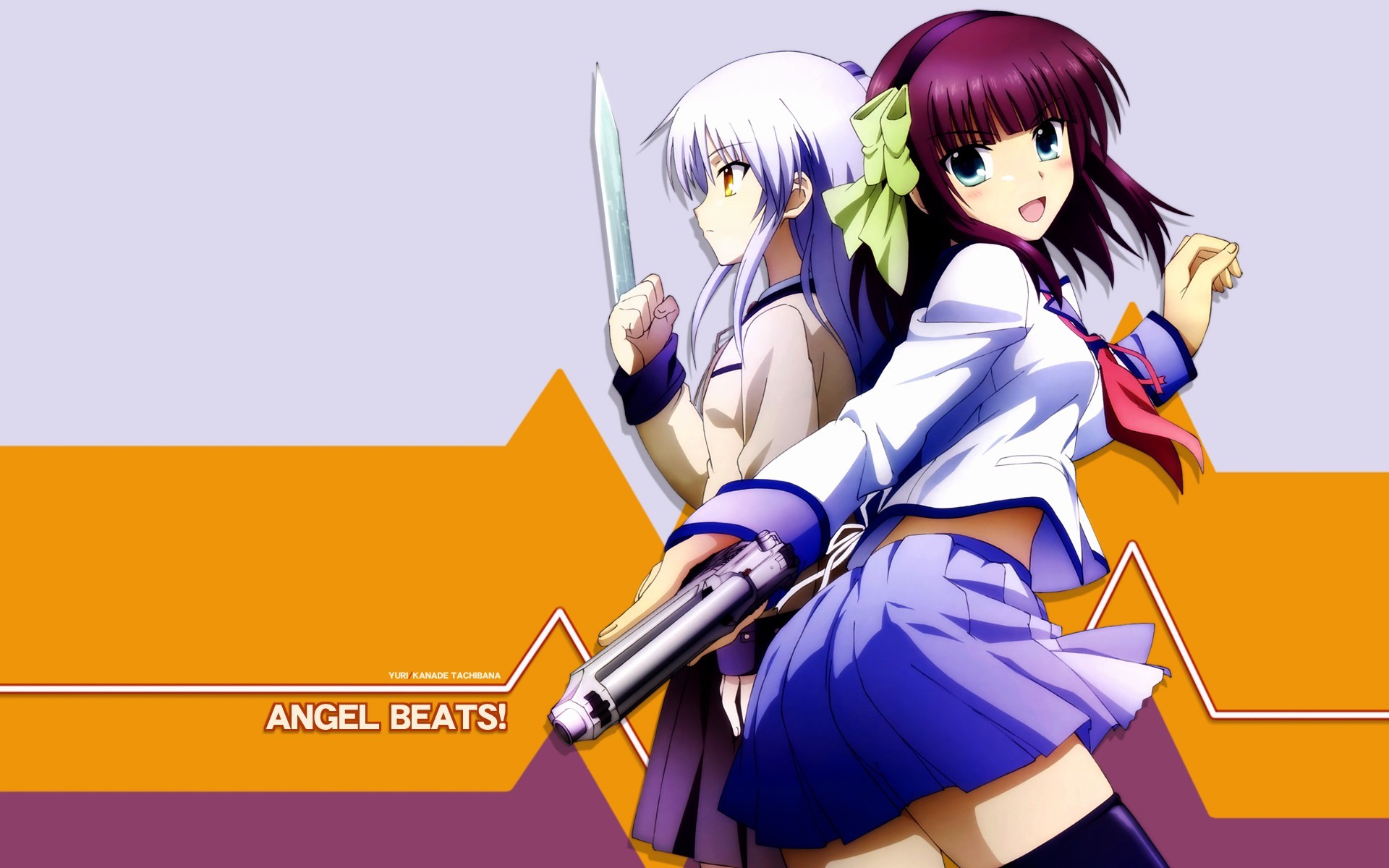 1920x1200 anime, Anime Girls, Angel Beats!, Tachibana Kanade, Nakamura Yuri Wallpaper  HD