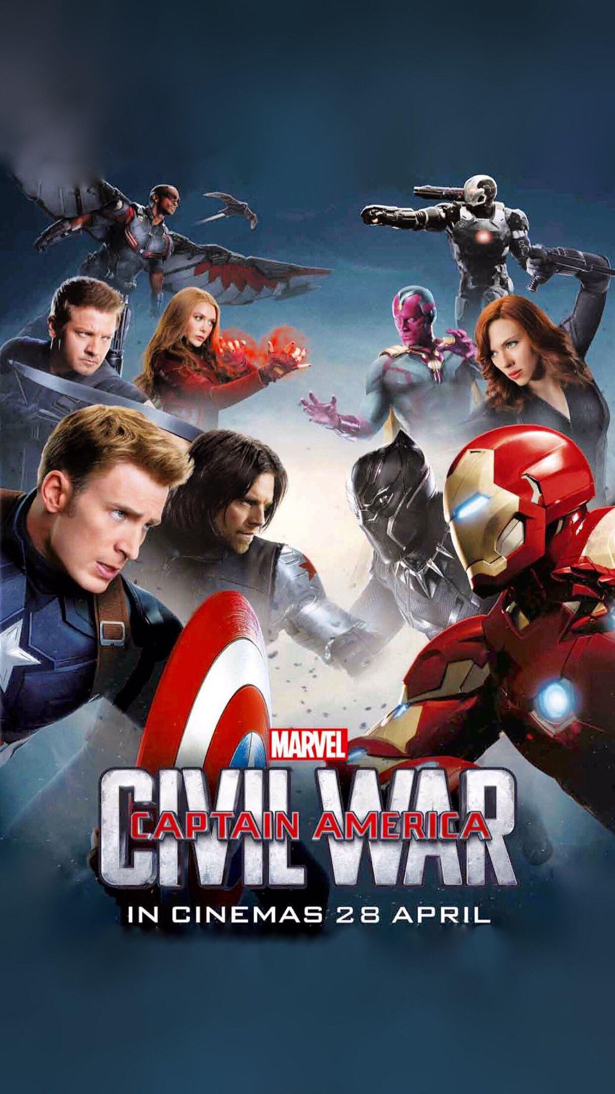 1242x2208 Captain America Civil War Wallpaper for iPhone 6 Plus