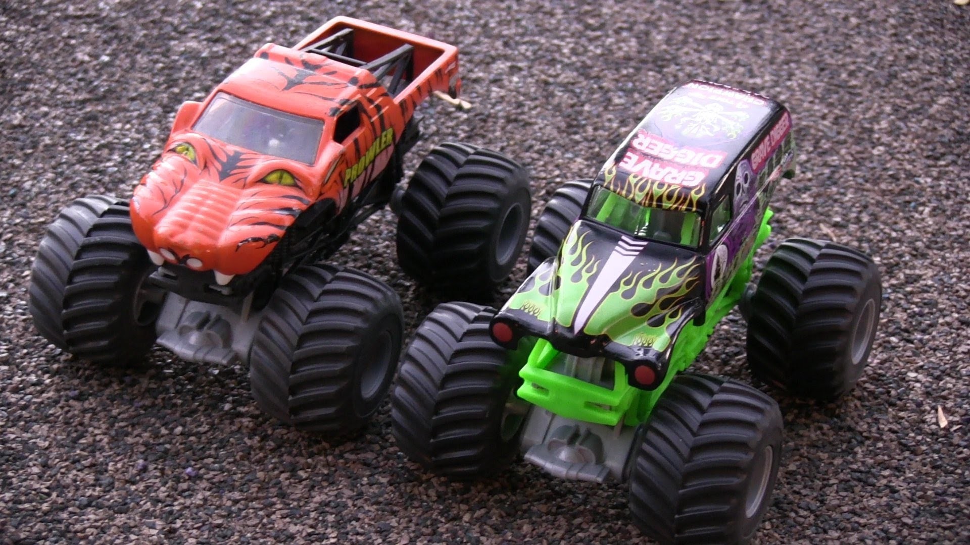1920x1080 Playing His Monster Jam Trucks' Grave Digger and Prowler in the Sand :-) -  YouTube