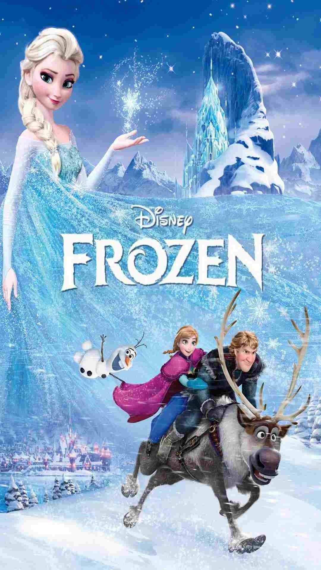 1080x1920 Running Sven 2014 Halloween Frozen iPhone 6 Plus Wallpaper - Elsa Anna  Kristoff Olaf, Disney