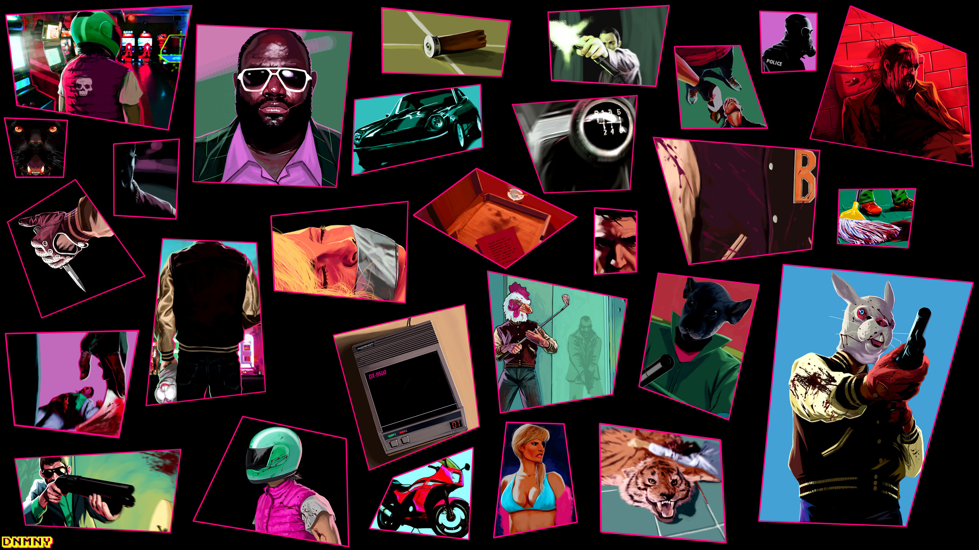 3200x1800 Hotline Miami in pictures by DNMNY