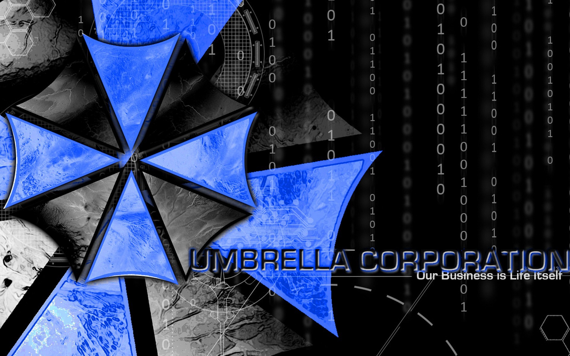 1920x1200 Resident Evil, Umbrella Corporation, Blue, Black, Game. Wallpaper Details