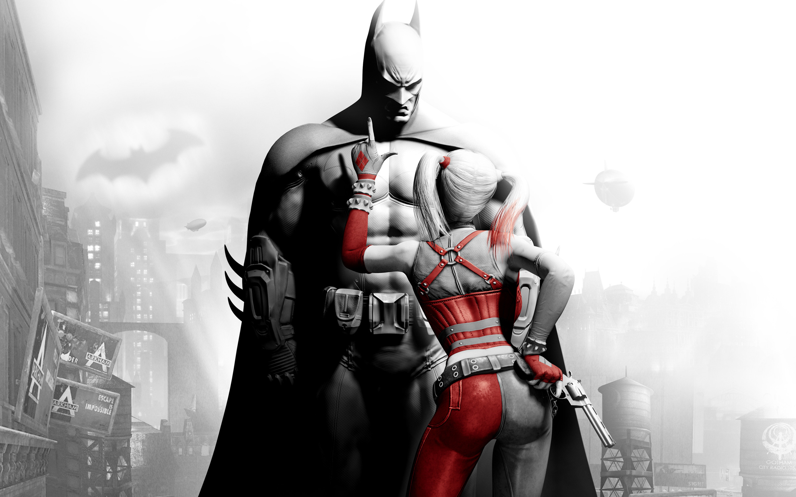 2560x1600 Batman and Harley Quinn