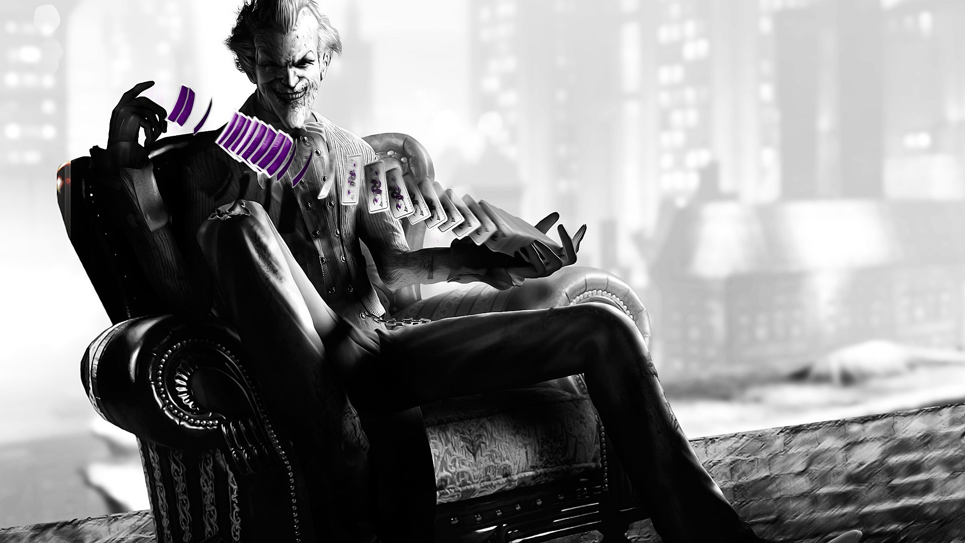 1920x1080 Smile, Batman, The Joker, playing-cards