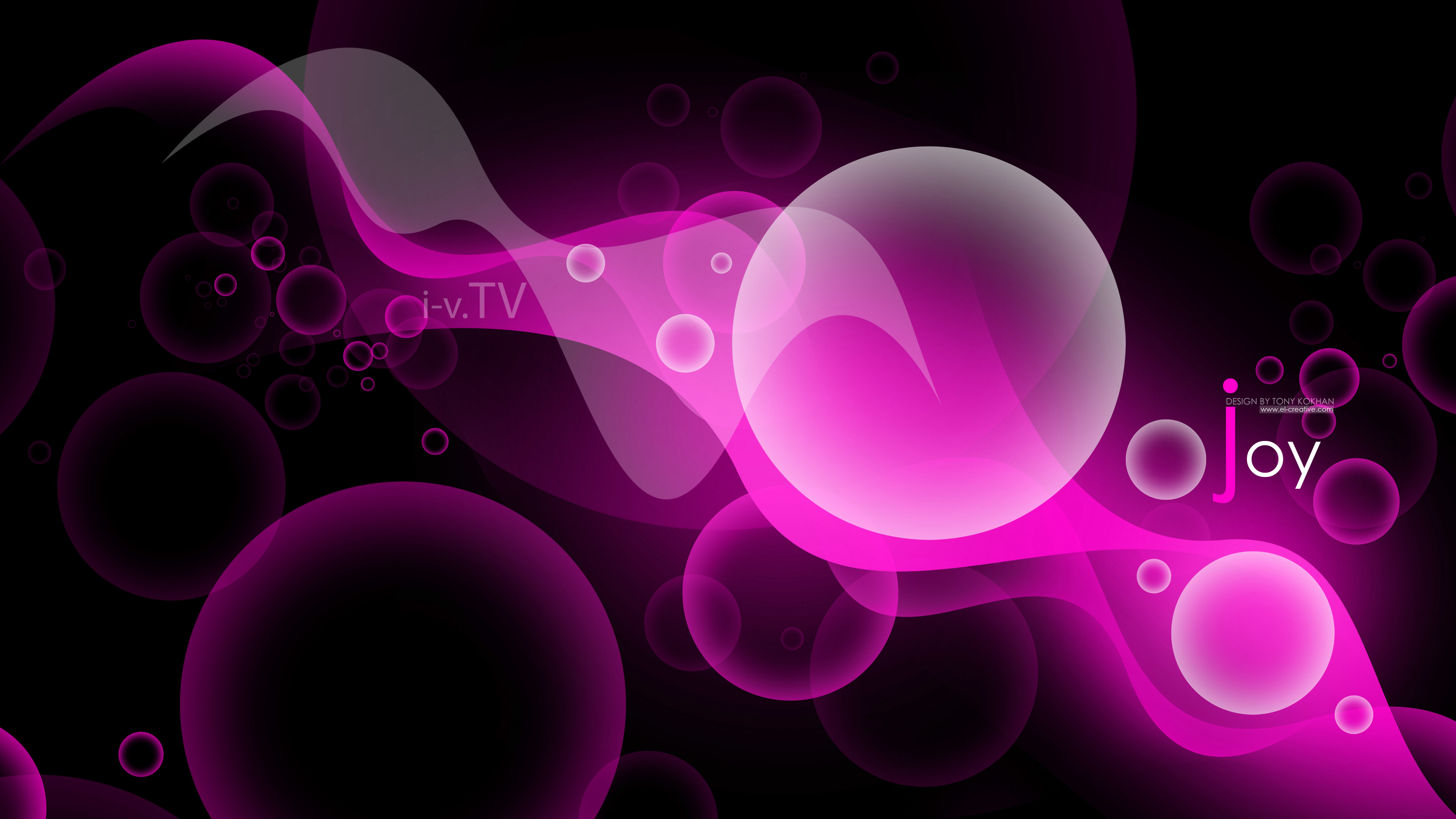 3840x2160 ... Joy-Simple-Creative-Abstract-Bubble-Style-2015-Pink- ...