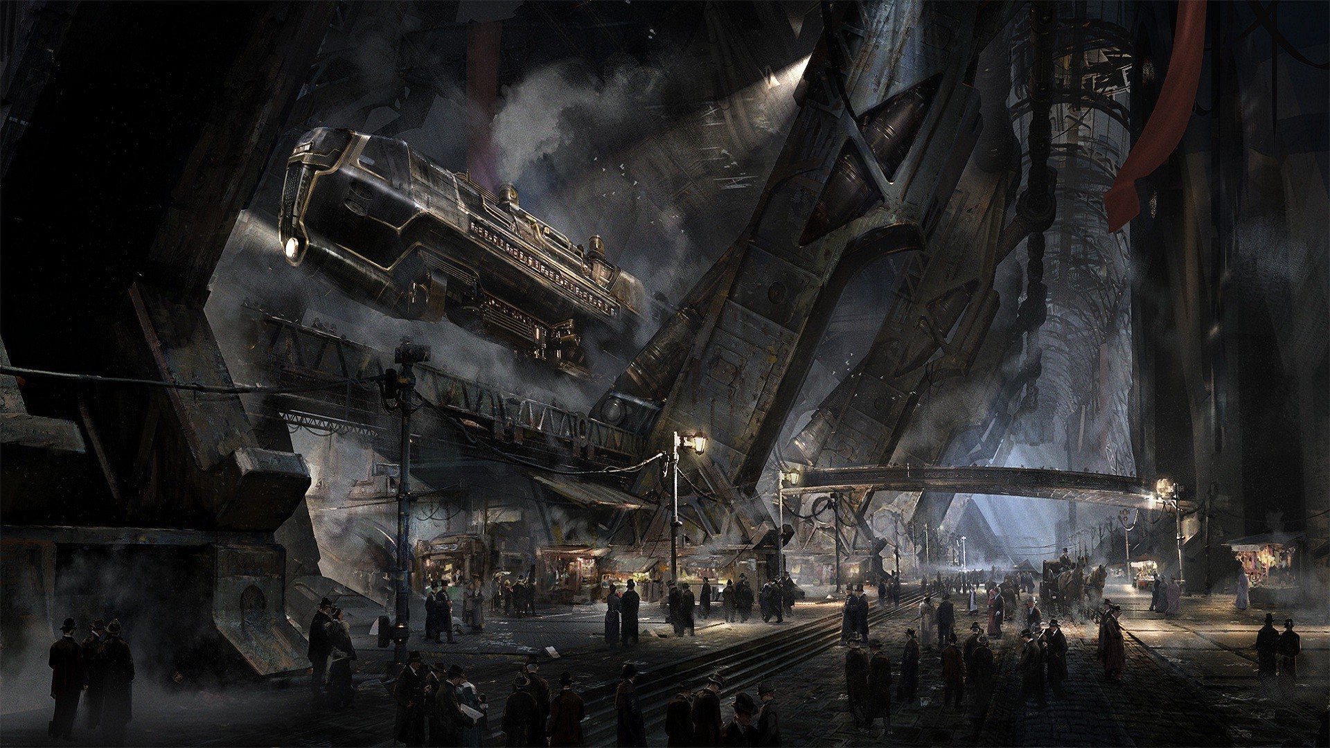 1920x1080 Victorian, Fantasy Art, Airships, DeviantArt, Steampunk Wallpapers HD /  Desktop and Mobile Backgrounds
