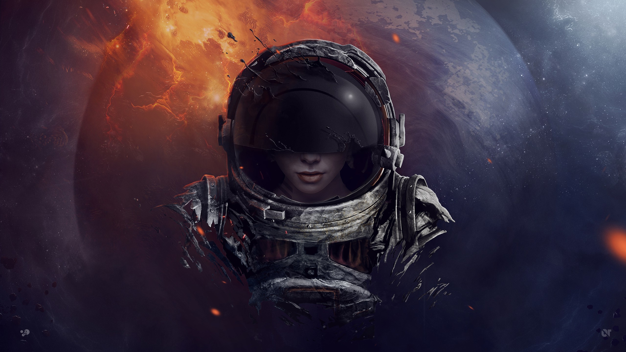 2560x1440 space, Fantasy Art, Astronaut Wallpapers HD / Desktop and Mobile Backgrounds