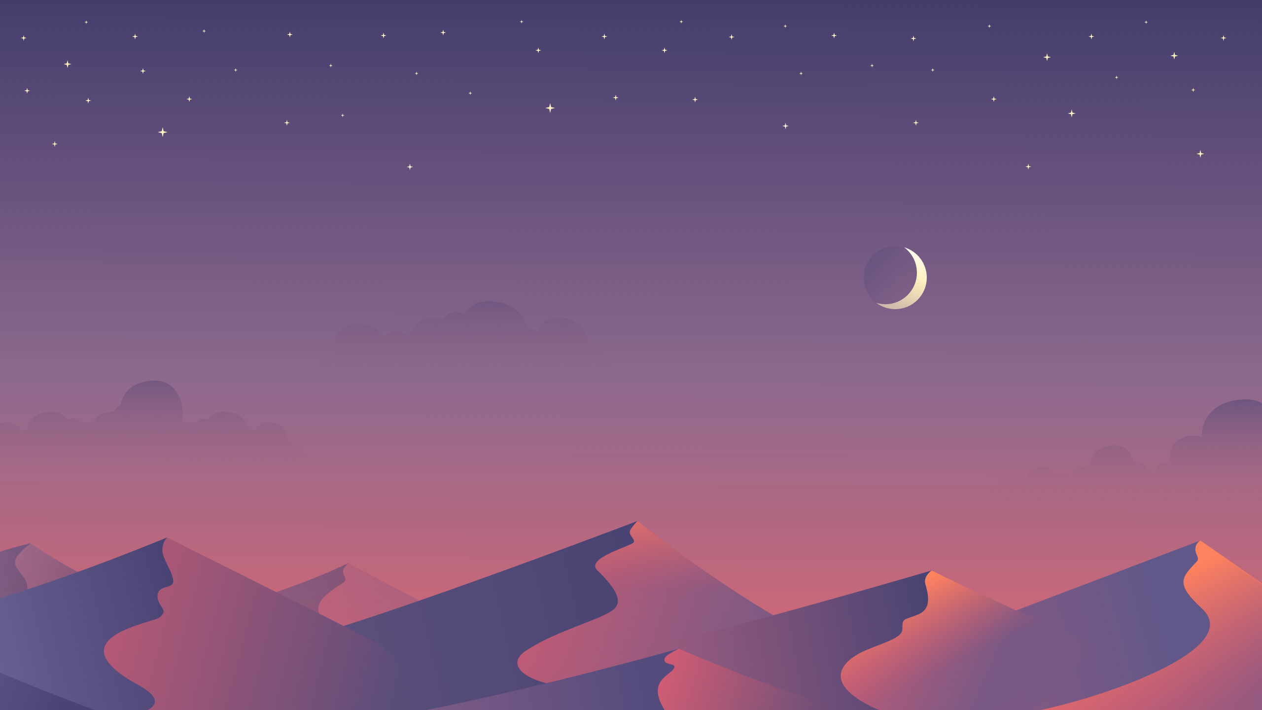 2560x1440 Desert Night Desktop Wallpaper by Maria Shanina