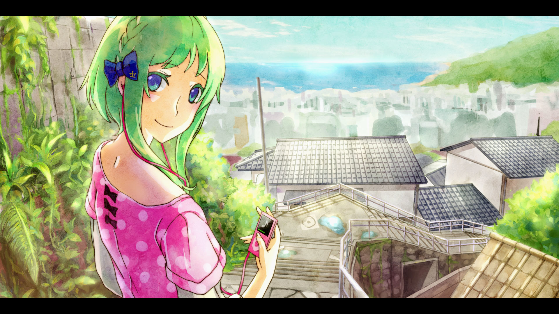1920x1080 Tags: Anime, No.734, VOCALOID, GUMI, Peaceful, HD Wallpaper