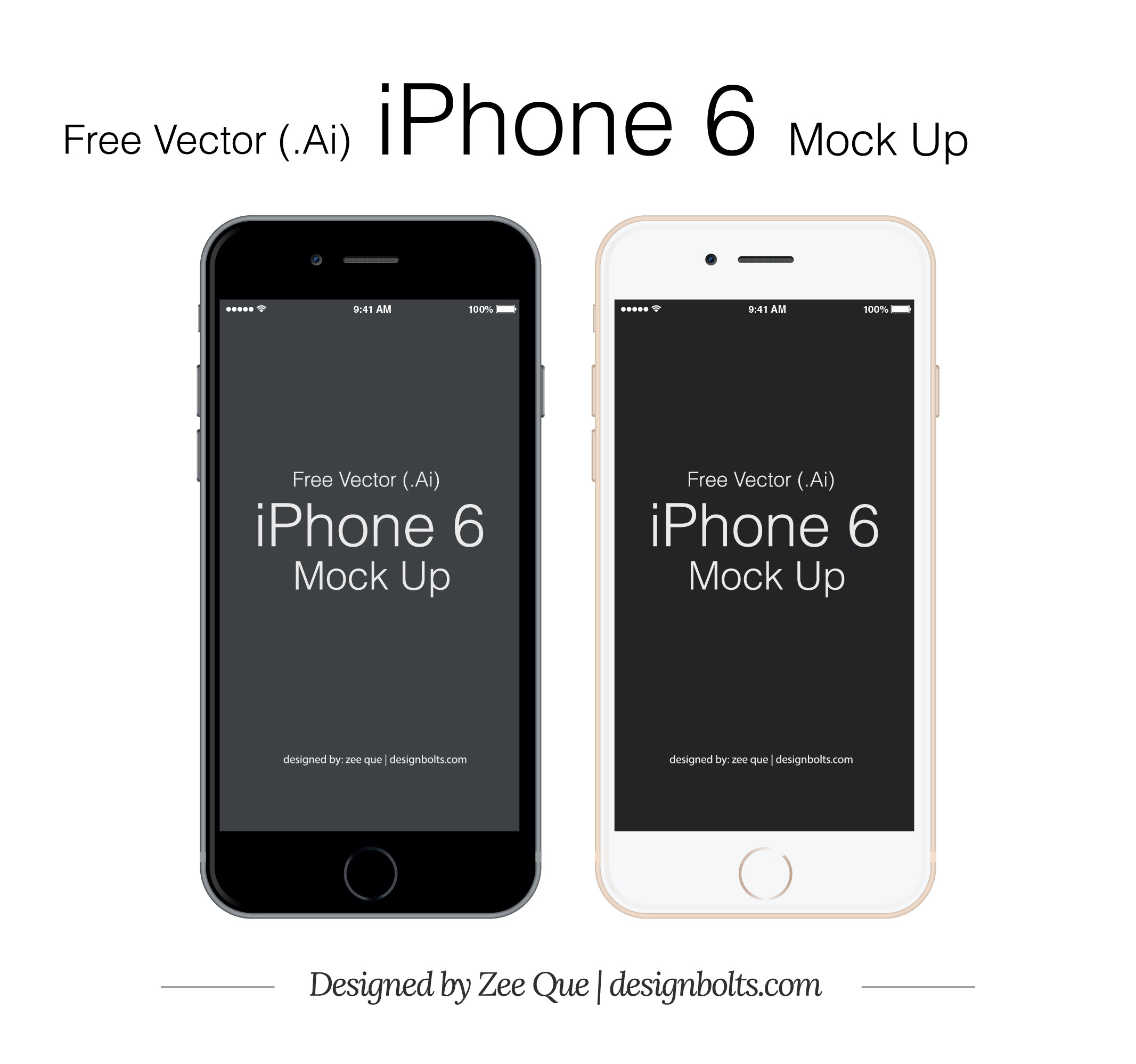 2133x1997 Free Vector iPhone 6 Mockup In (.ai & .eps) Format