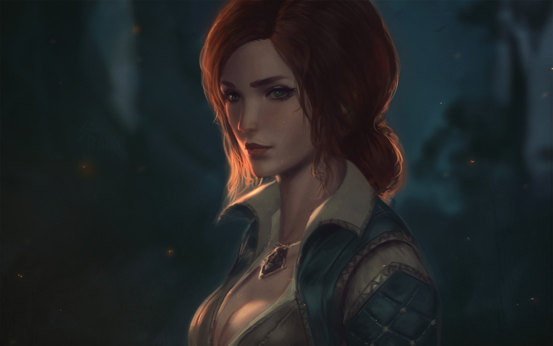 1920x1200 General  The Witcher witch redhead Triss Merigold The Witcher 3:  Wild Hunt