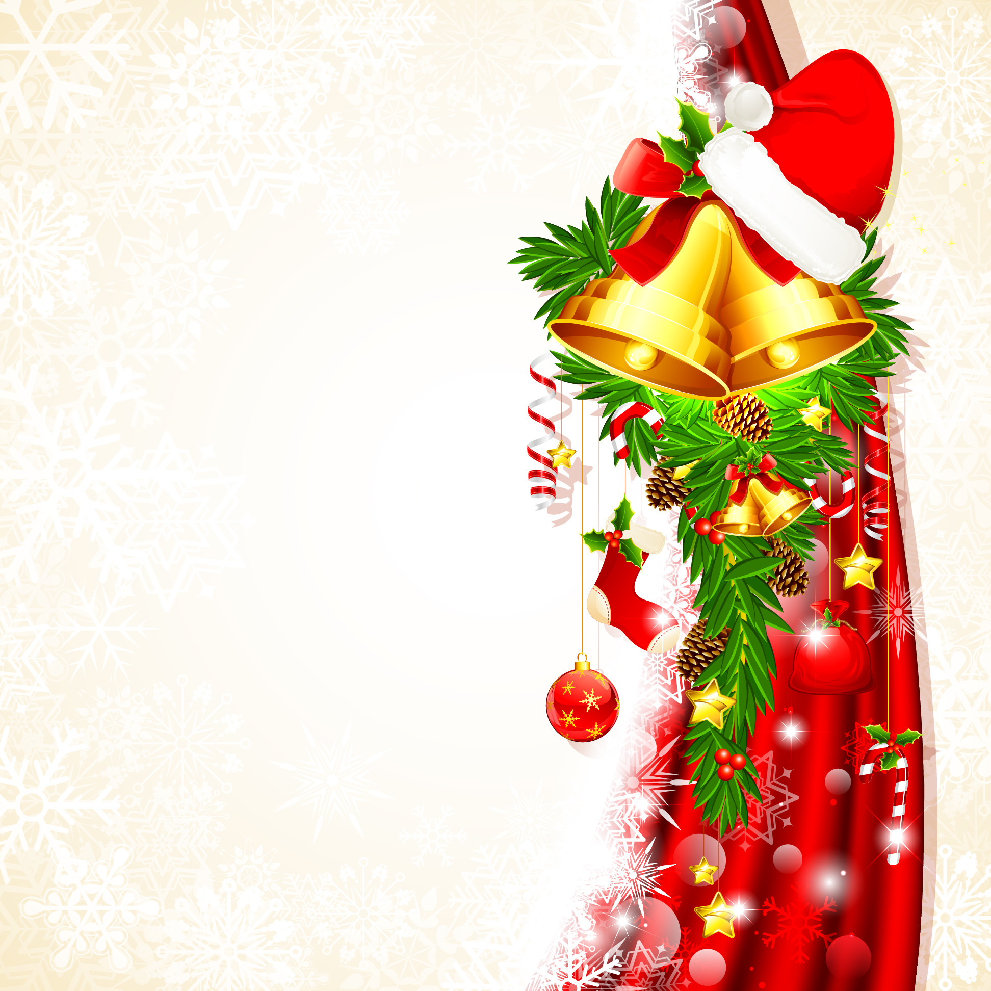 1944x1944 Christmas Vector Background Clipart #1