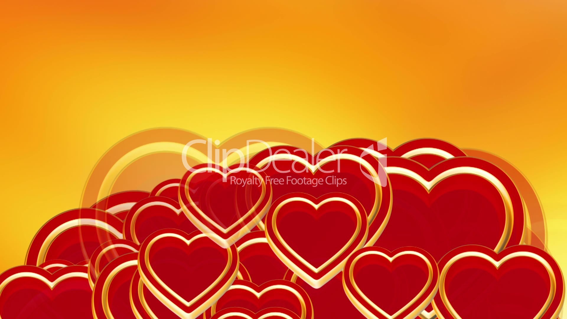 1920x1080 Clips. Flying red love hearts background ...