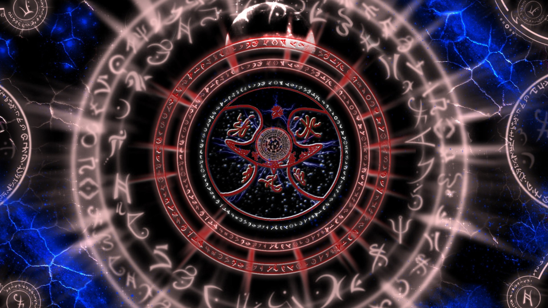 1920x1080  Wallpaper circle, mysterious, divination, circuit, magic
