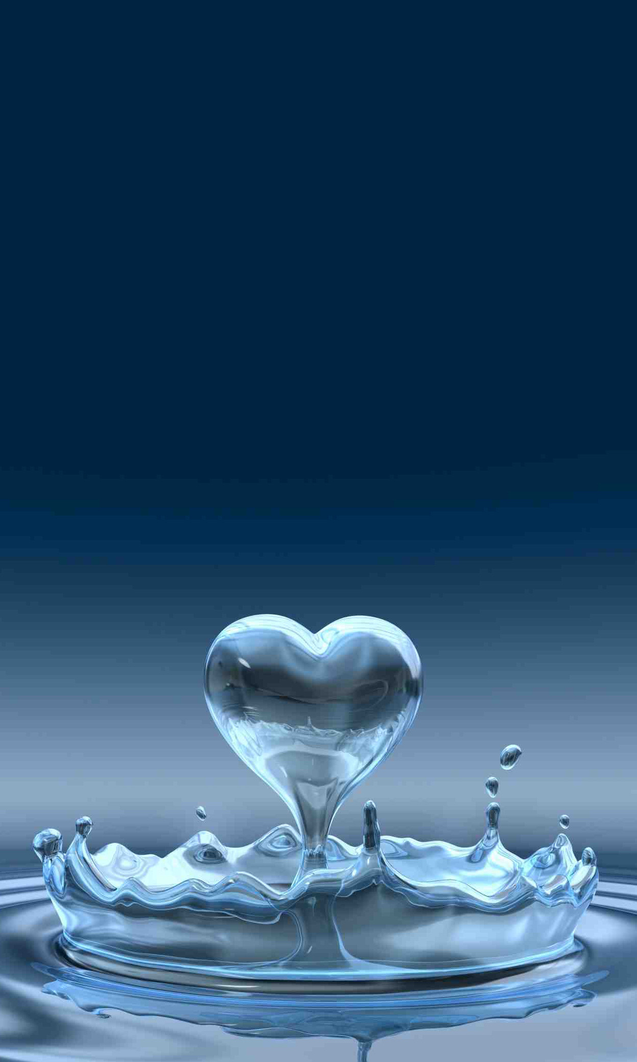1247x2078 3D Heart Water Droplet Android Wallpaper. Download Your Screen Size (1024 x  1024) - Recommended Download Original