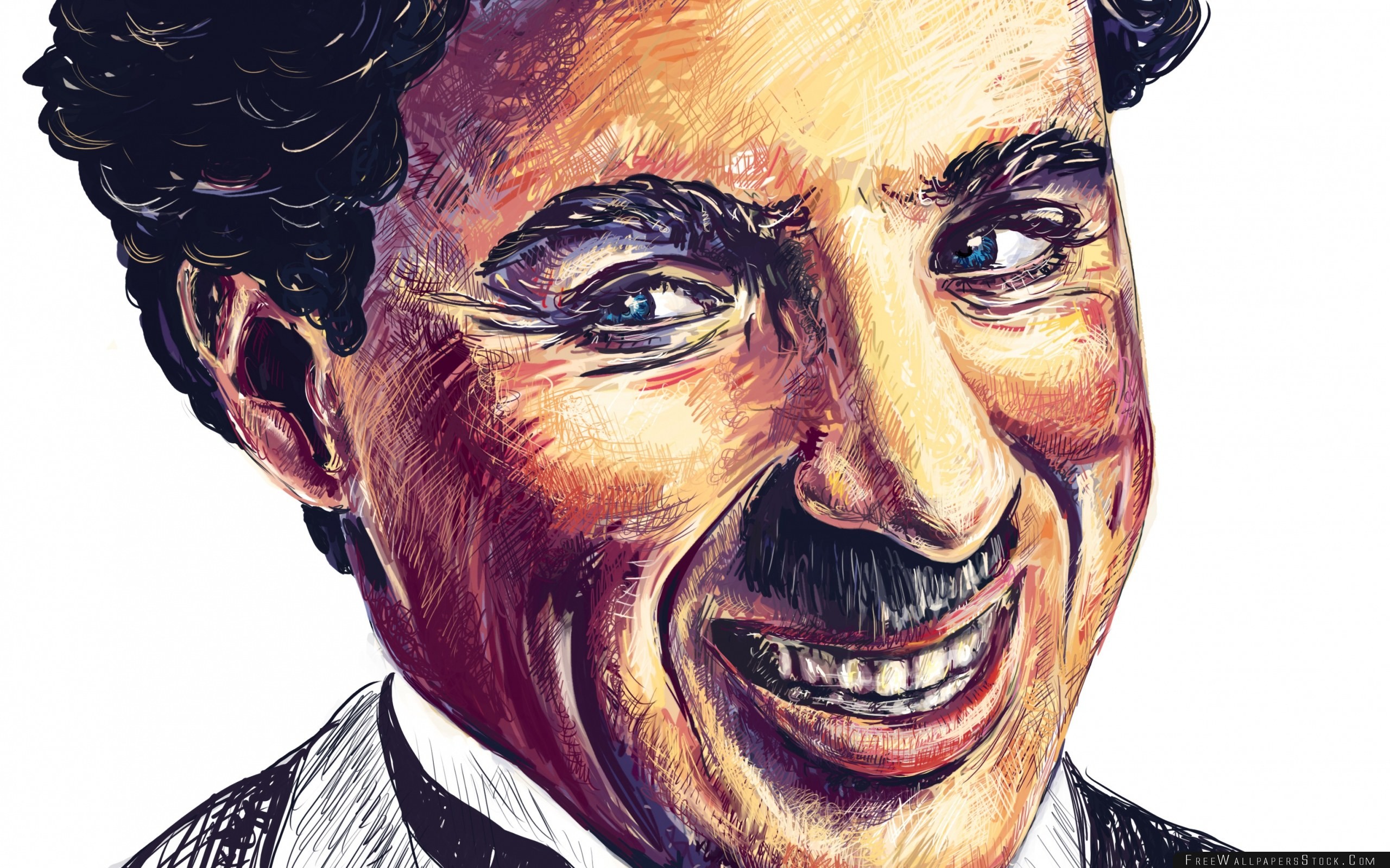 2560x1600 Charlie Chaplin Actor Smile Art Wallpaper