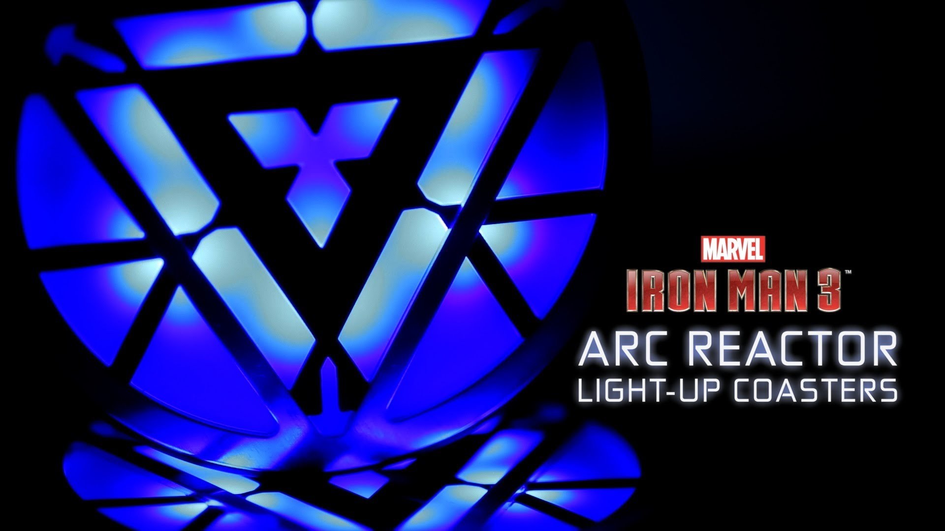 1920x1080 Marvel Iron Man 3 Arc Reactor Light-Up Coasters from ThinkGeek - YouTube