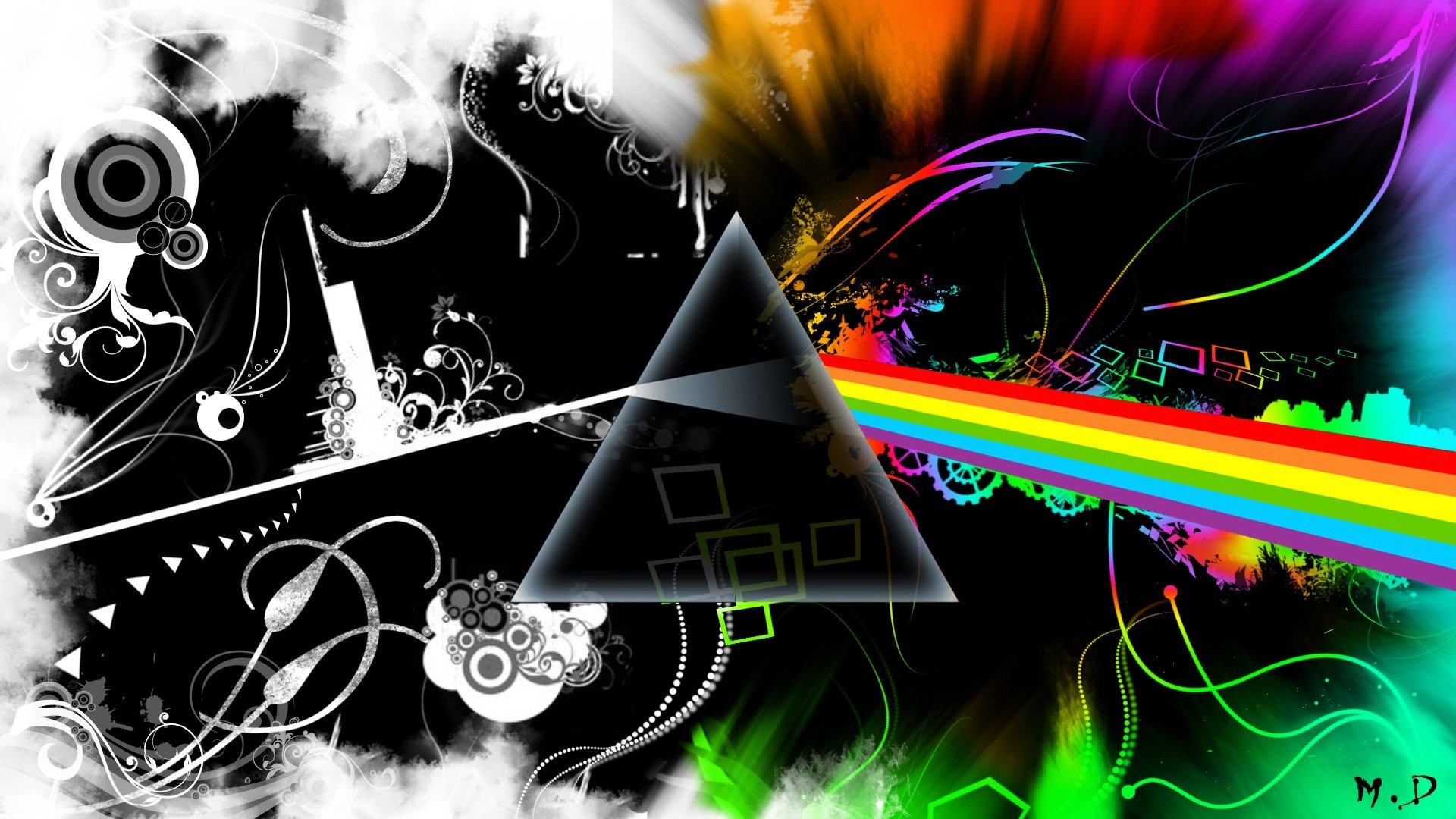 1920x1080 Abstract-music-Pink-Floyd-multicolor-Rock-music-The-