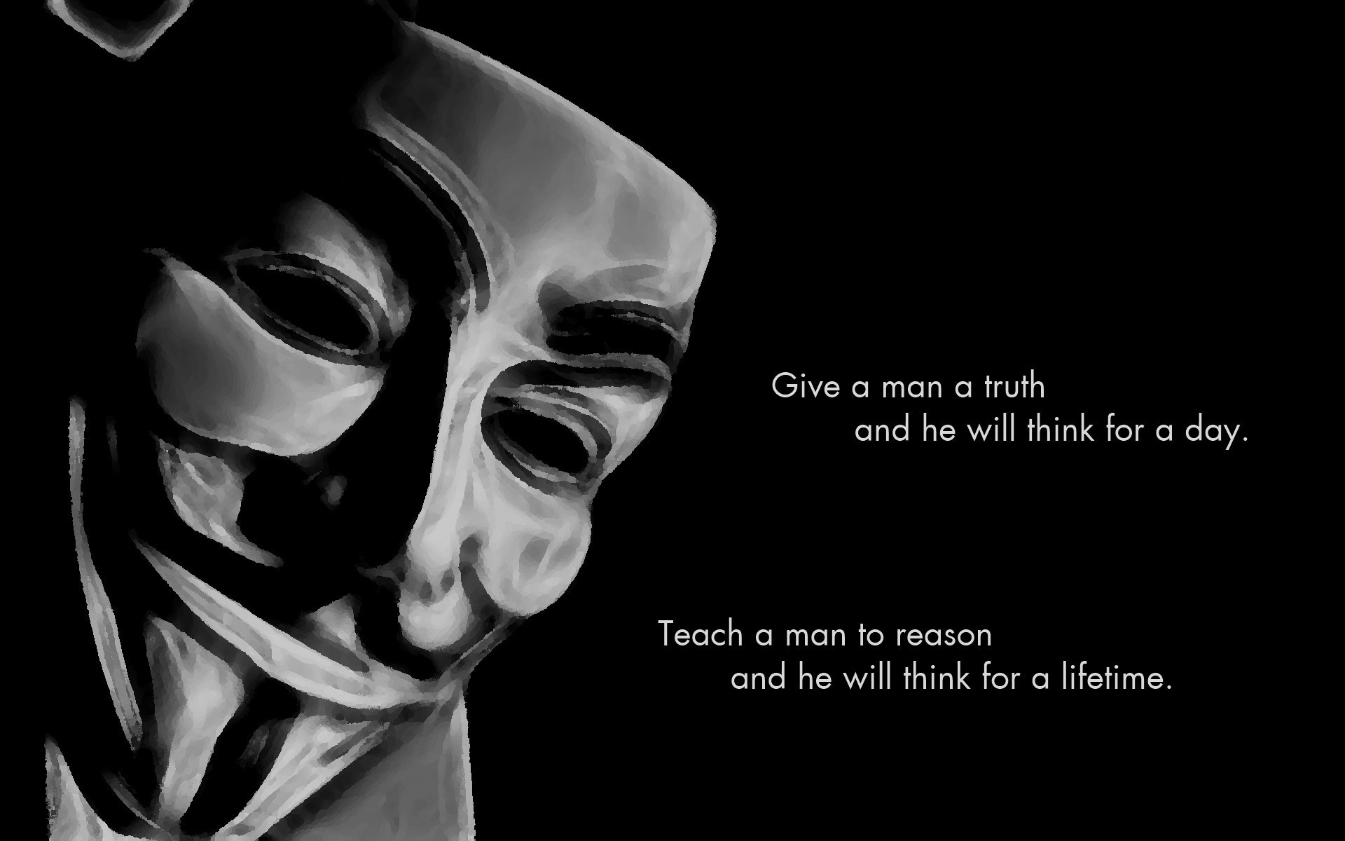 1920x1200 V For Vendetta, Quote