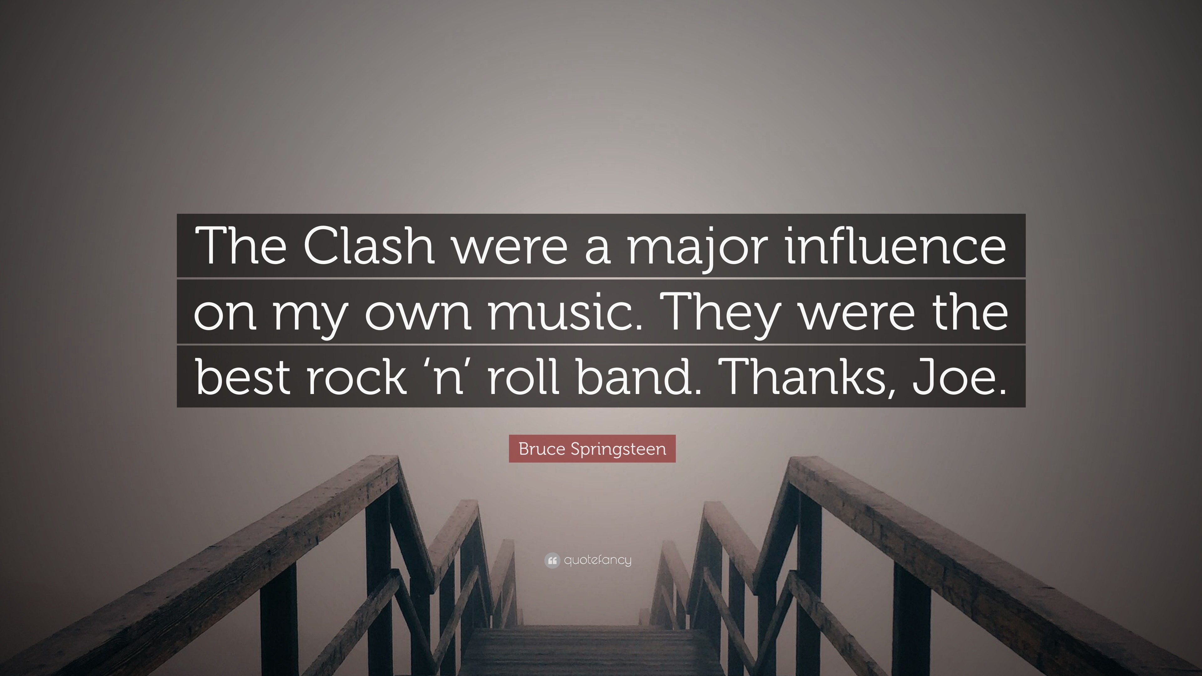 3840x2160 Bruce Springsteen Quote: “The Clash were a major influence on my own music.