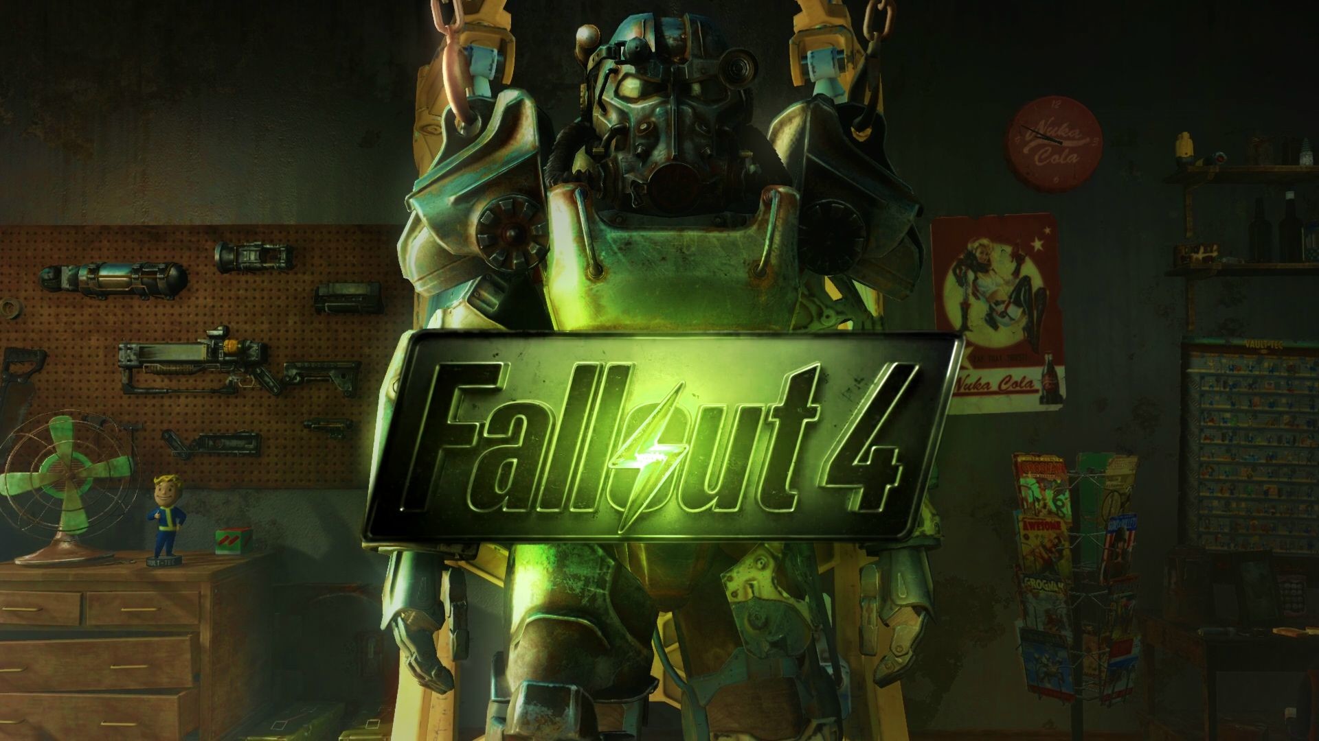1920x1080 Fallout 4 Desktop Wallpaper Weapons back