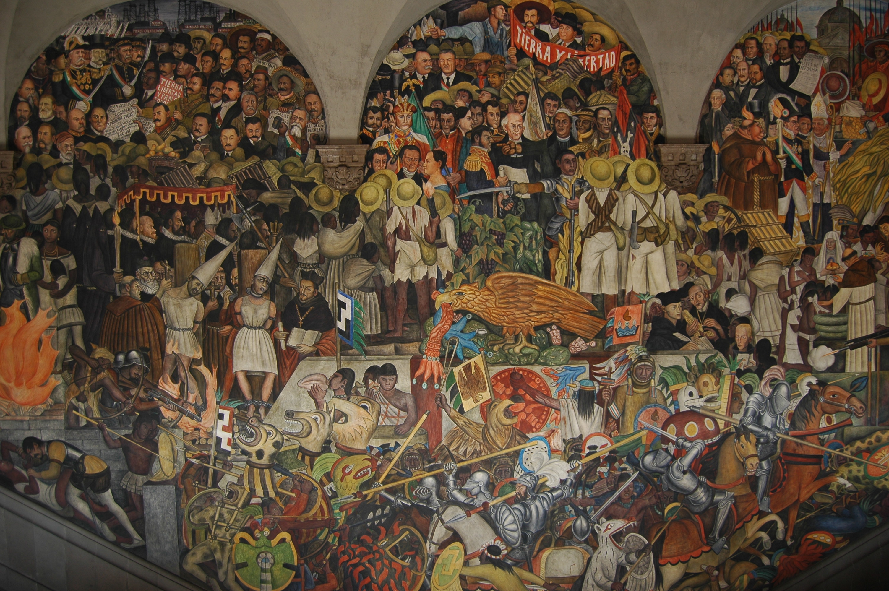 3008x2000 Diego Rivera La historia de Mexico