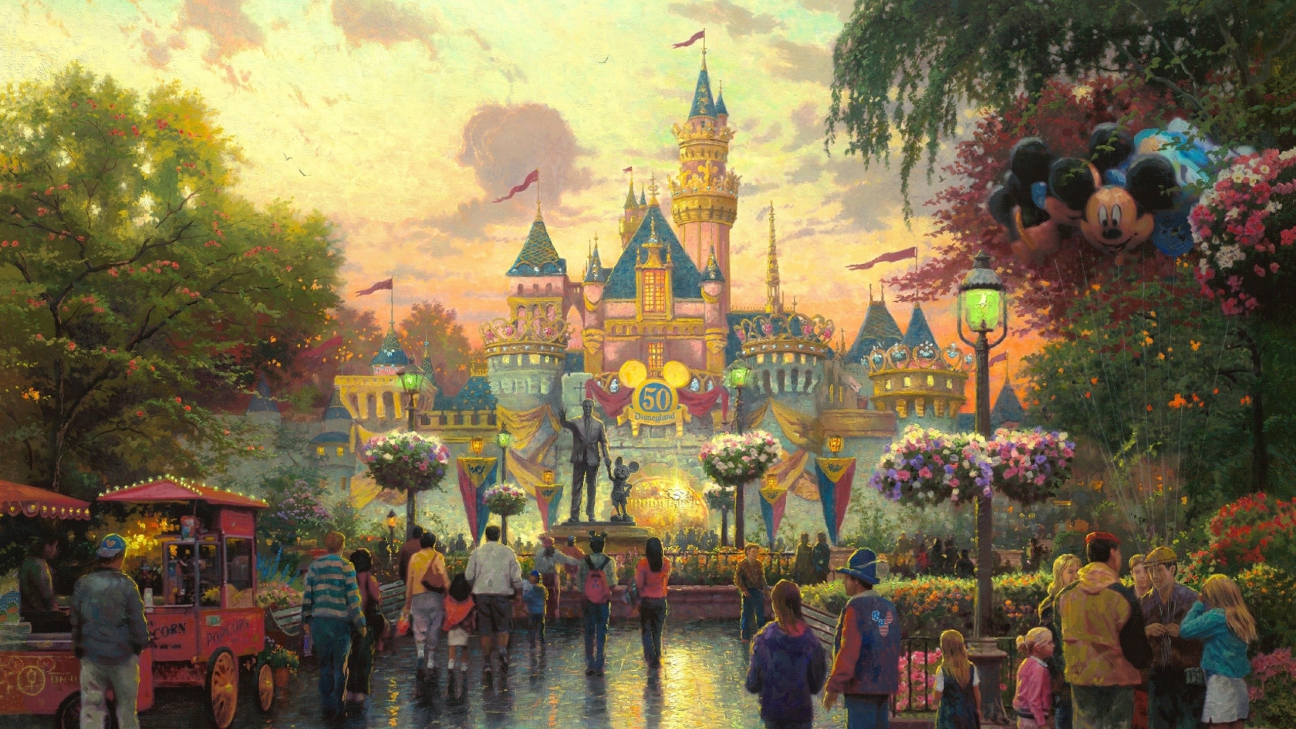 2560x1440 Tags:  Cinderella Castle Disney