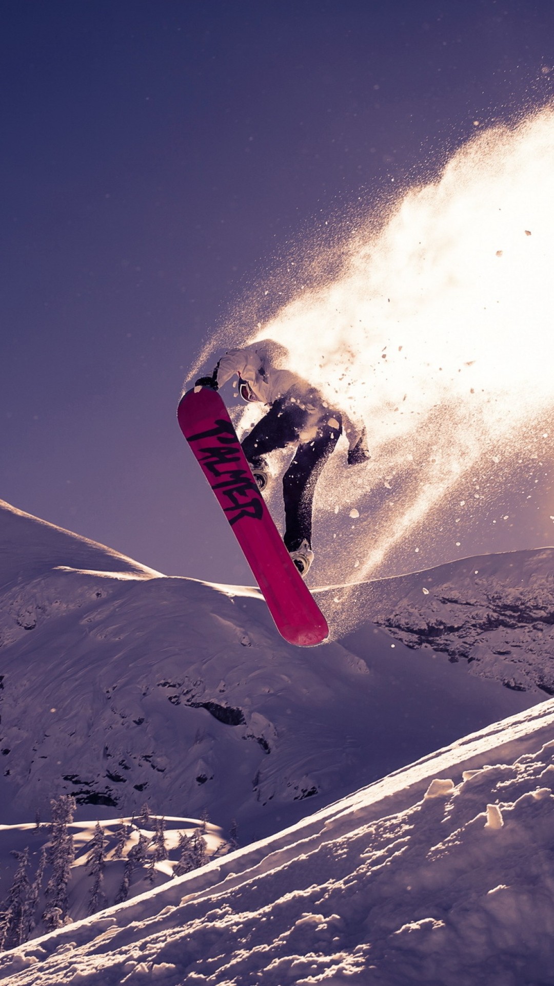 1080x1920  Wallpaper snowboarding, trick, jump, snow