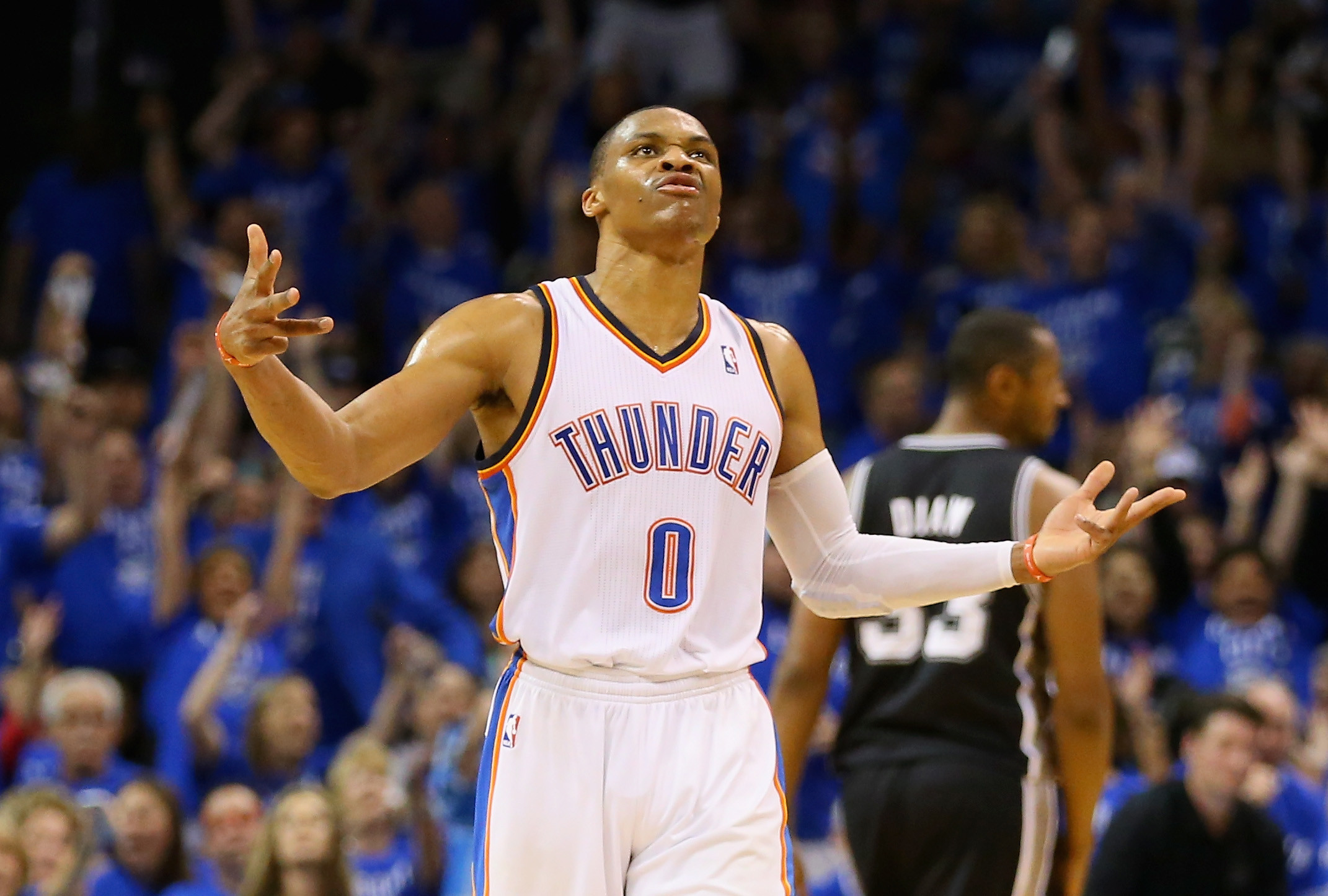 2142x1446 russell westbrook | There goes Russell Westbrook, turning an easy pass into  a turnover.